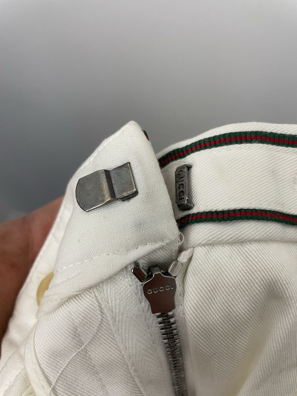 Gucci Vintage Y2k Gucci White Slim Skinny Pant Luxury Designer Size US 33 - 8 Thumbnail