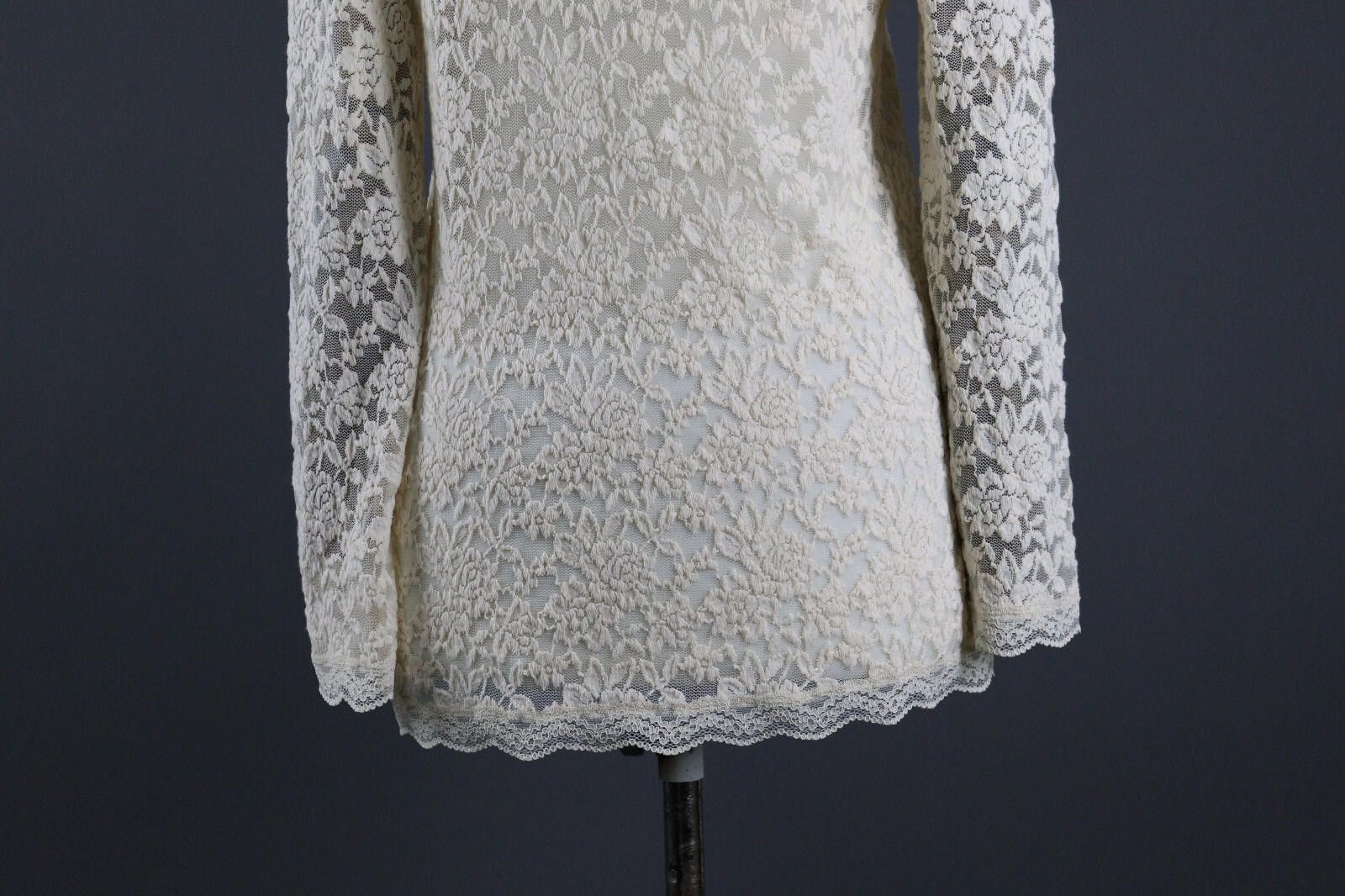 Designer Marc Cain White Floral Embroidered Pullover Shirt Size L Size L / US 10 / IT 46 - 7 Thumbnail