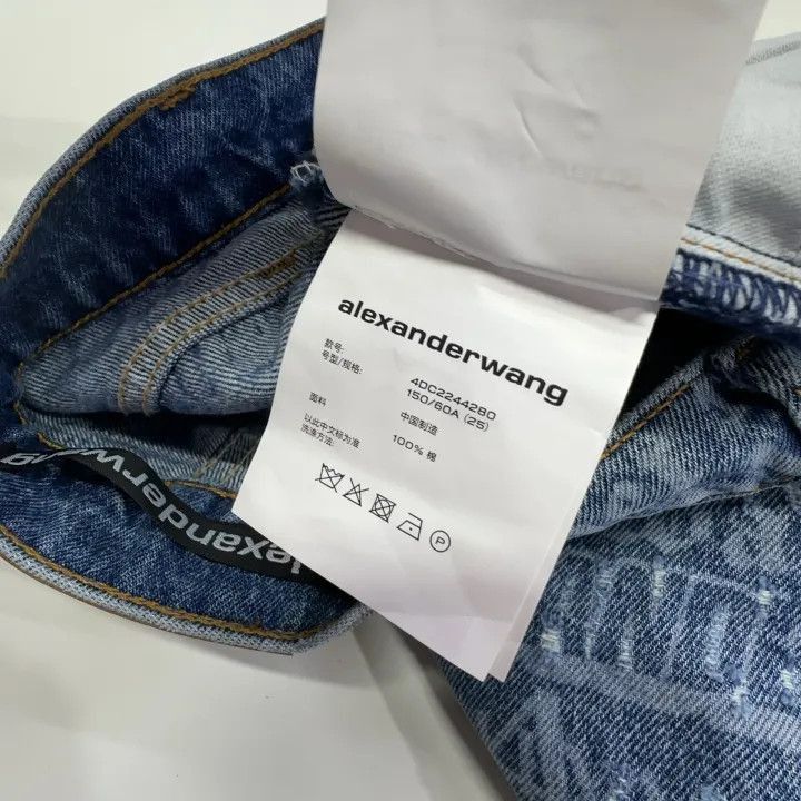 Alexander Wang Alexander Wang SS24 Logo Print Straight Denim Pants - Size 25" / US 0 / IT 36 - 7 Thumbnail