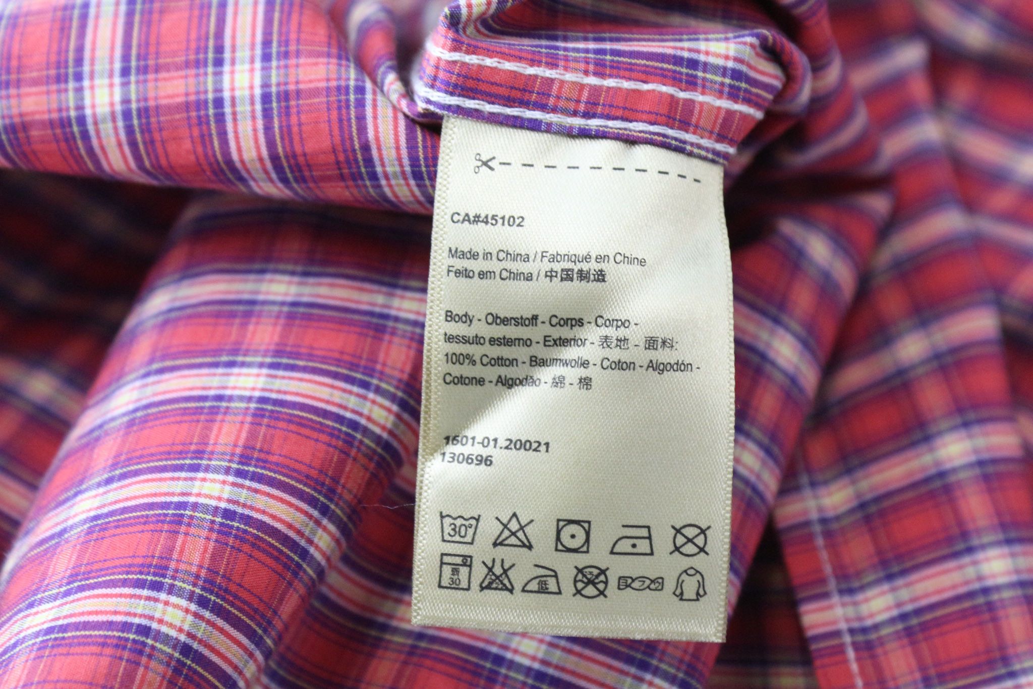 Scotch & Soda AMS COUTURE L Red Cotton Check Pocket Shirt 76123 Size US L / EU 52-54 / 3 - 7 Thumbnail