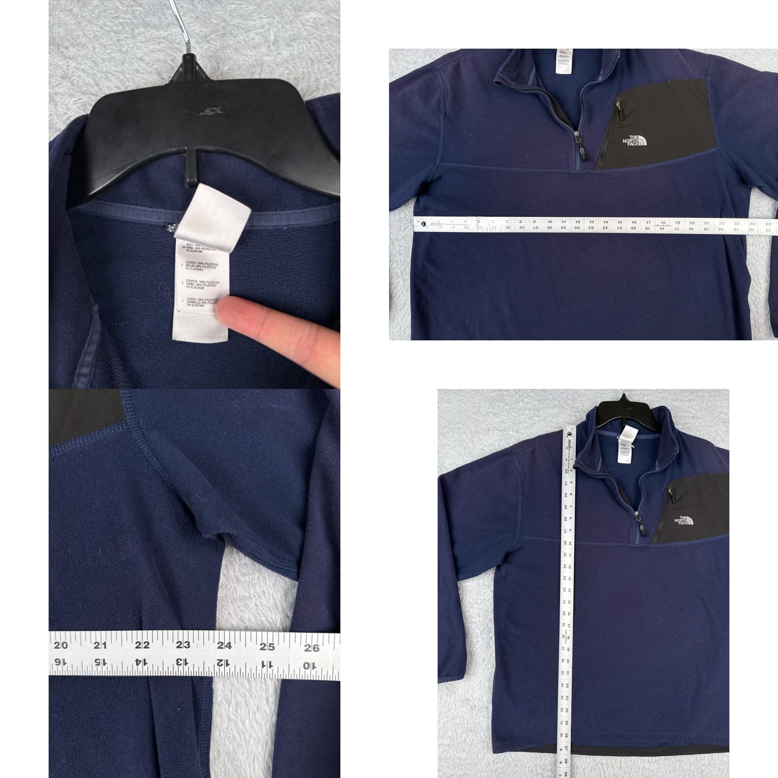 The North Face The North Face Sweater Men's XL Blue 1/4 Zip Mock Neck Polyester TKA100 Pullover Casual, Travel, Workwear Mens Size US XL / EU 56 / 4 - 8 Thumbnail