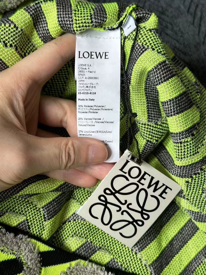 Loewe LOEWE Black and yellow striped big logo knit sweater Size M / US 6-8 / IT 42-44 - 4 Thumbnail