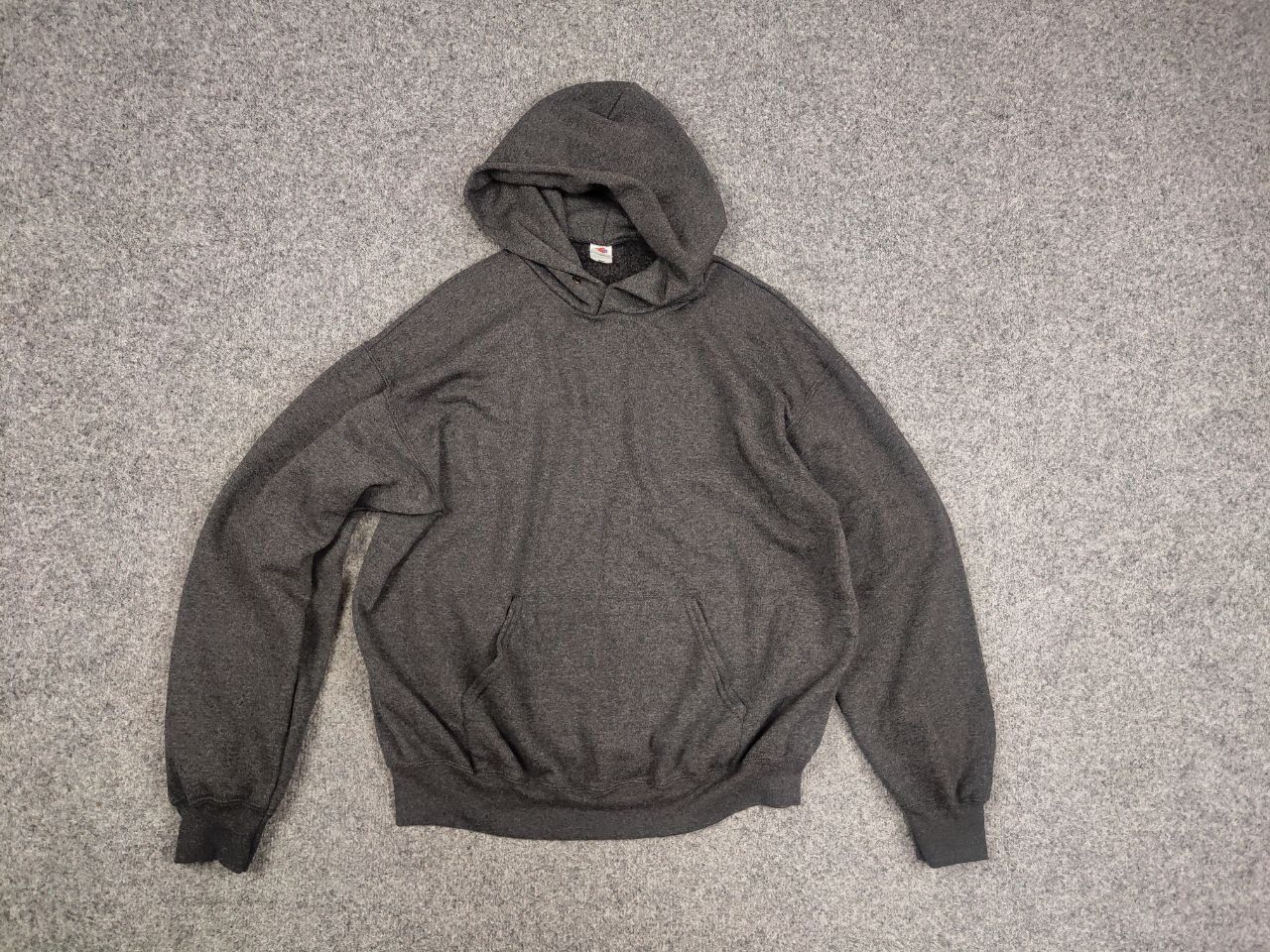 Fruit Of The Loom Vintage 90's fruit of the loom Blank Gray Hoodie USA Style Size US L / EU 52-54 / 3 - 8 Thumbnail