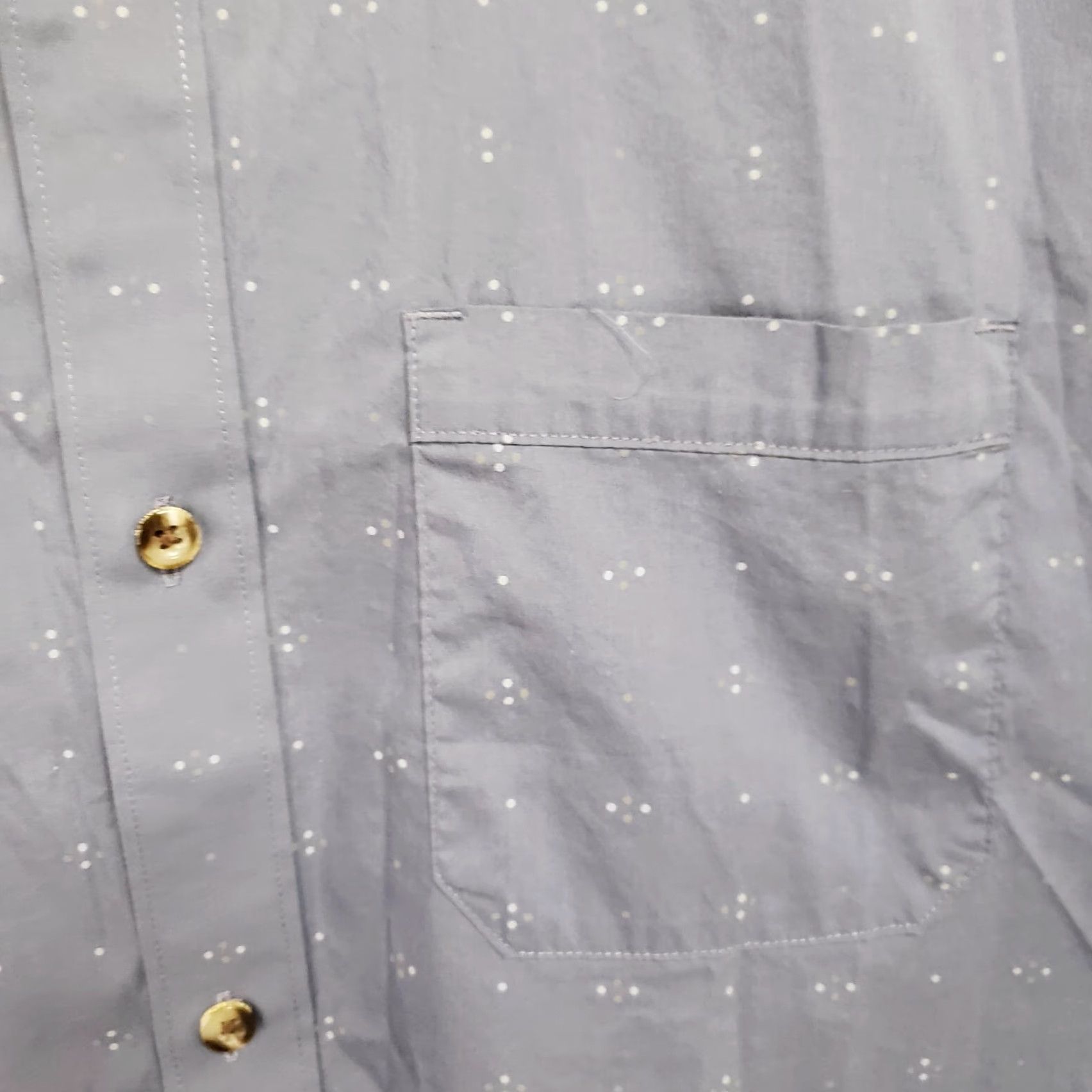 TravisMathew Travis Mathew Shirt Mens XL Blue Geometric Button-Up Short Sleeve Stretch Size US XL / EU 56 / 4 - 4 Thumbnail