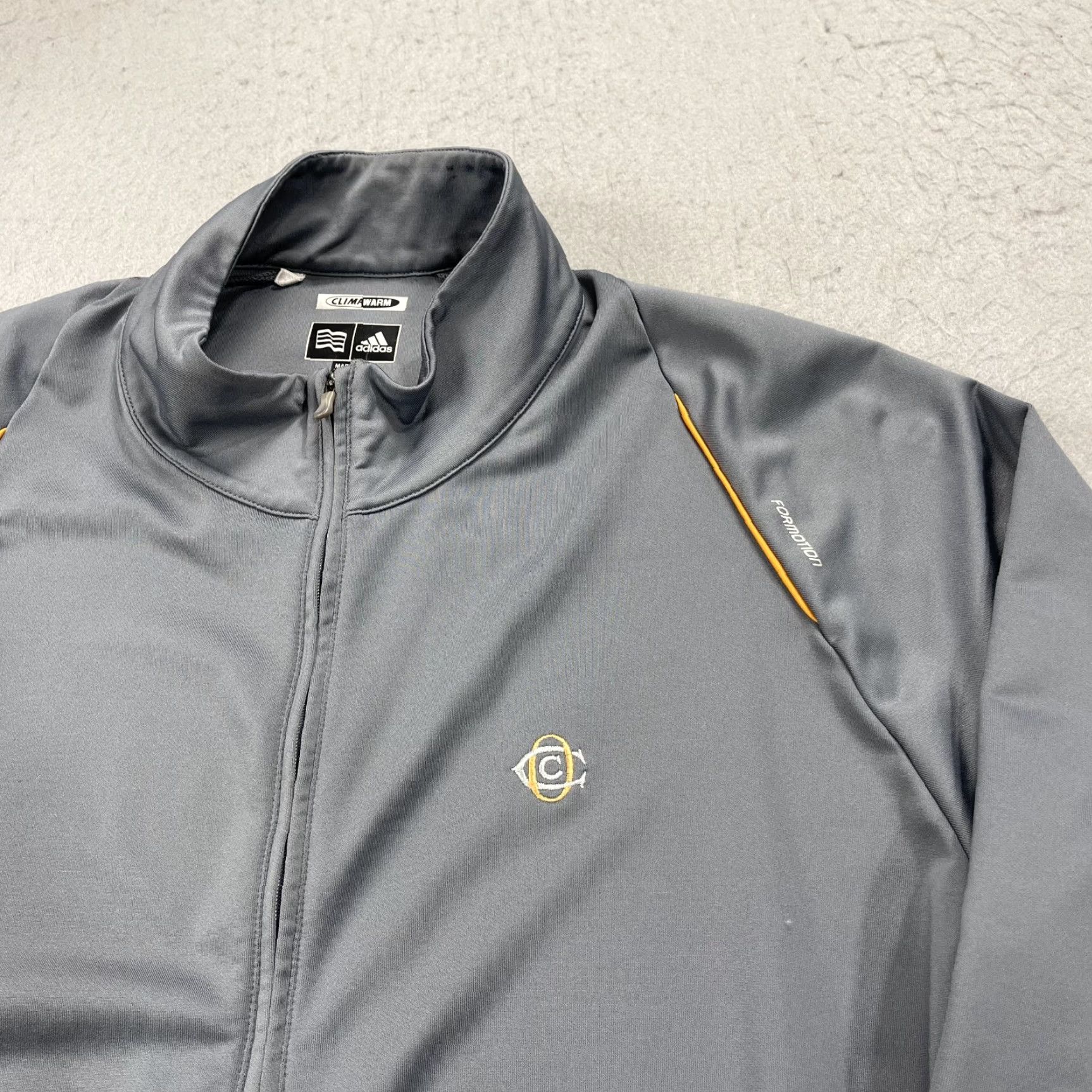 Adidas adidas Golf Jacket Mens L Gray Full Zip Climawarm Logo Sports Activewear 90s? Size US L / EU 52-54 / 3 - 3 Thumbnail