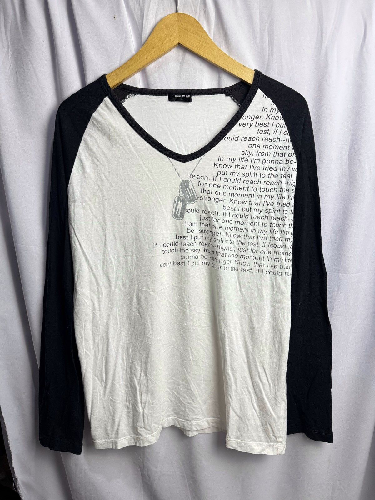 If Six Was Nine Japanese Comme Ca Ism Necklace Poem Long Sleeve Size US L / EU 52-54 / 3 - 1 Thumbnail
