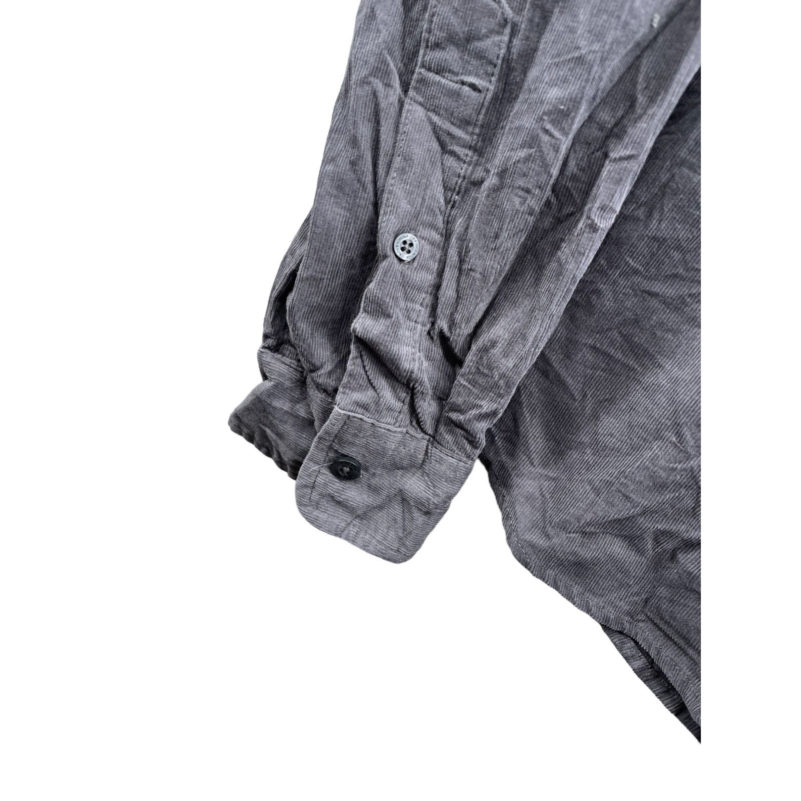 Vintage Prince & Fox Essential Dark Gray Corduroy Button Down Shirt Size US S / EU 44-46 / 1 - 6 Thumbnail