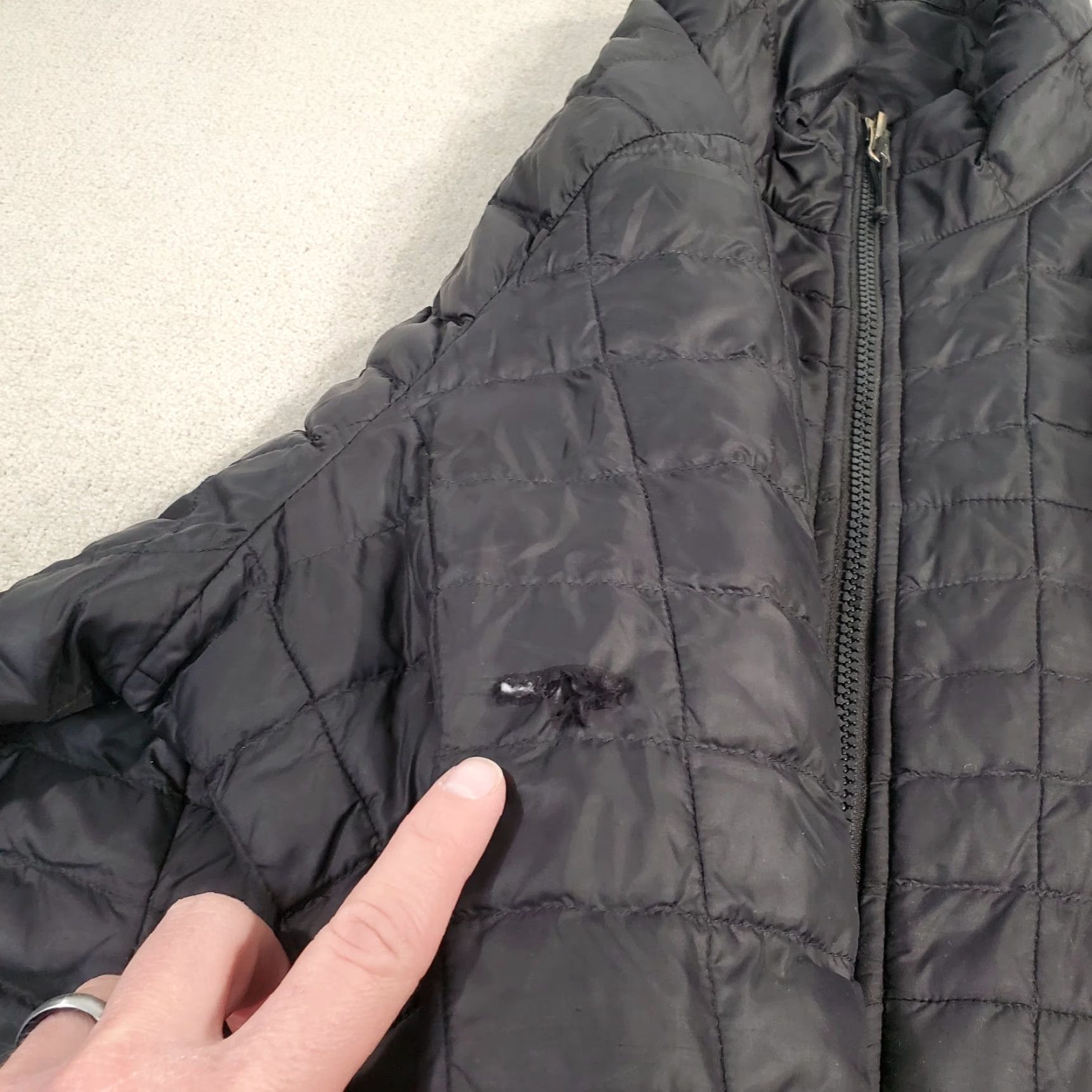 The North Face The North Face Jacket Womens L Black Thermoball Puffer Quilted Windbreaker Full Zip Pockets Outdoor 90s? Size L / US 10 / IT 46 - 7 Thumbnail