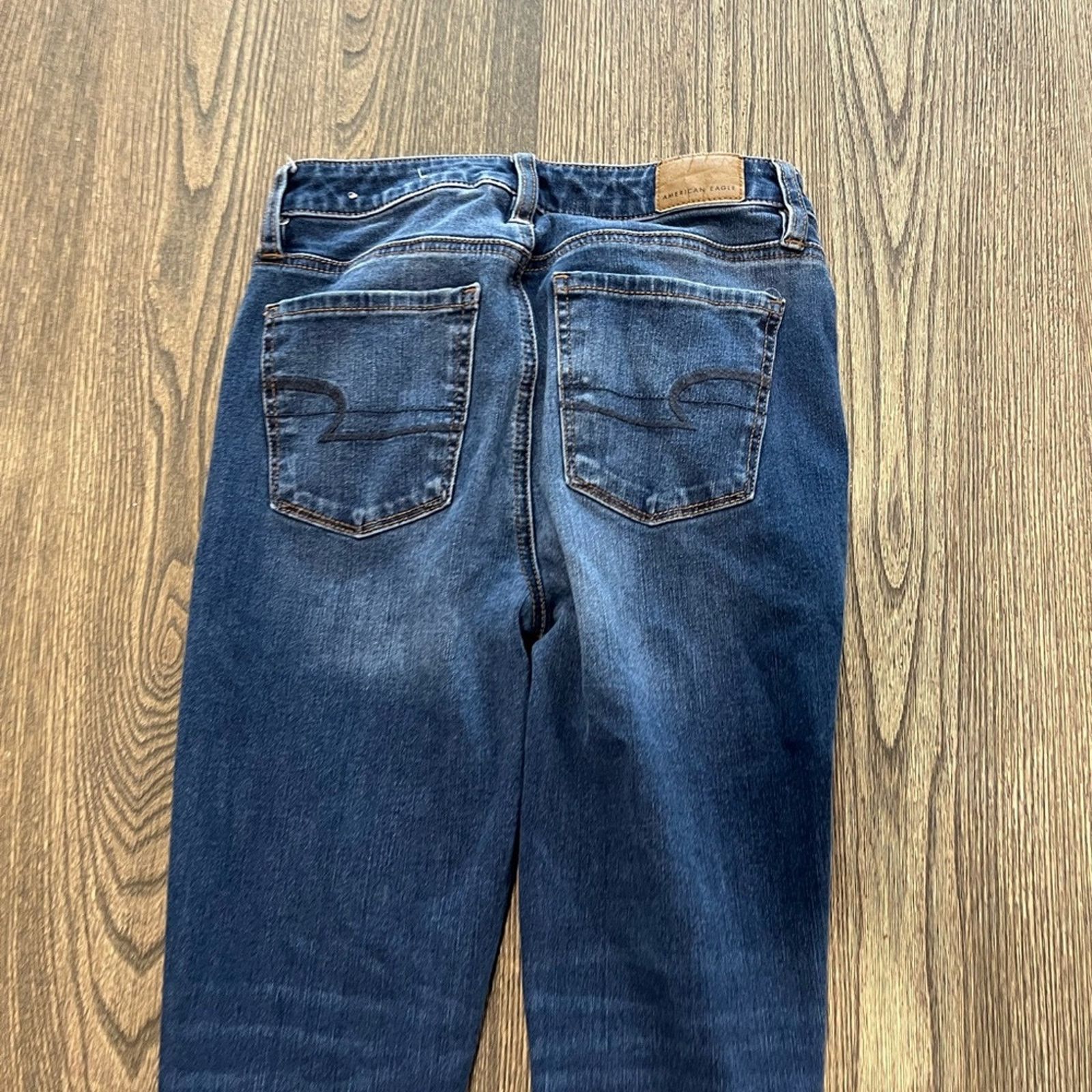 American Eagle Outfitters American Eagle Hi-Rise Skinny Jeans 360 Super Stretch Blue 2 Size 26" / US 2 / IT 38 - 11 Thumbnail