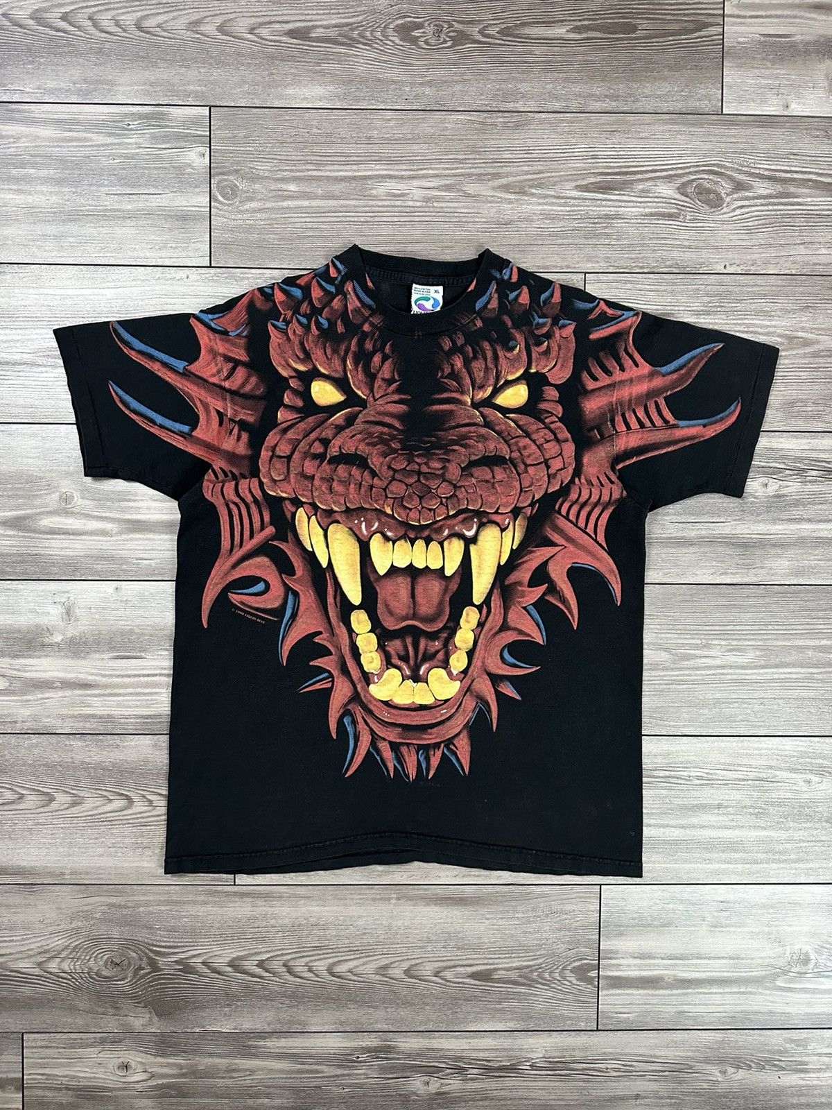 Image of Liquid Blue Dragon Face Aop in Black, Men's (Size XL)