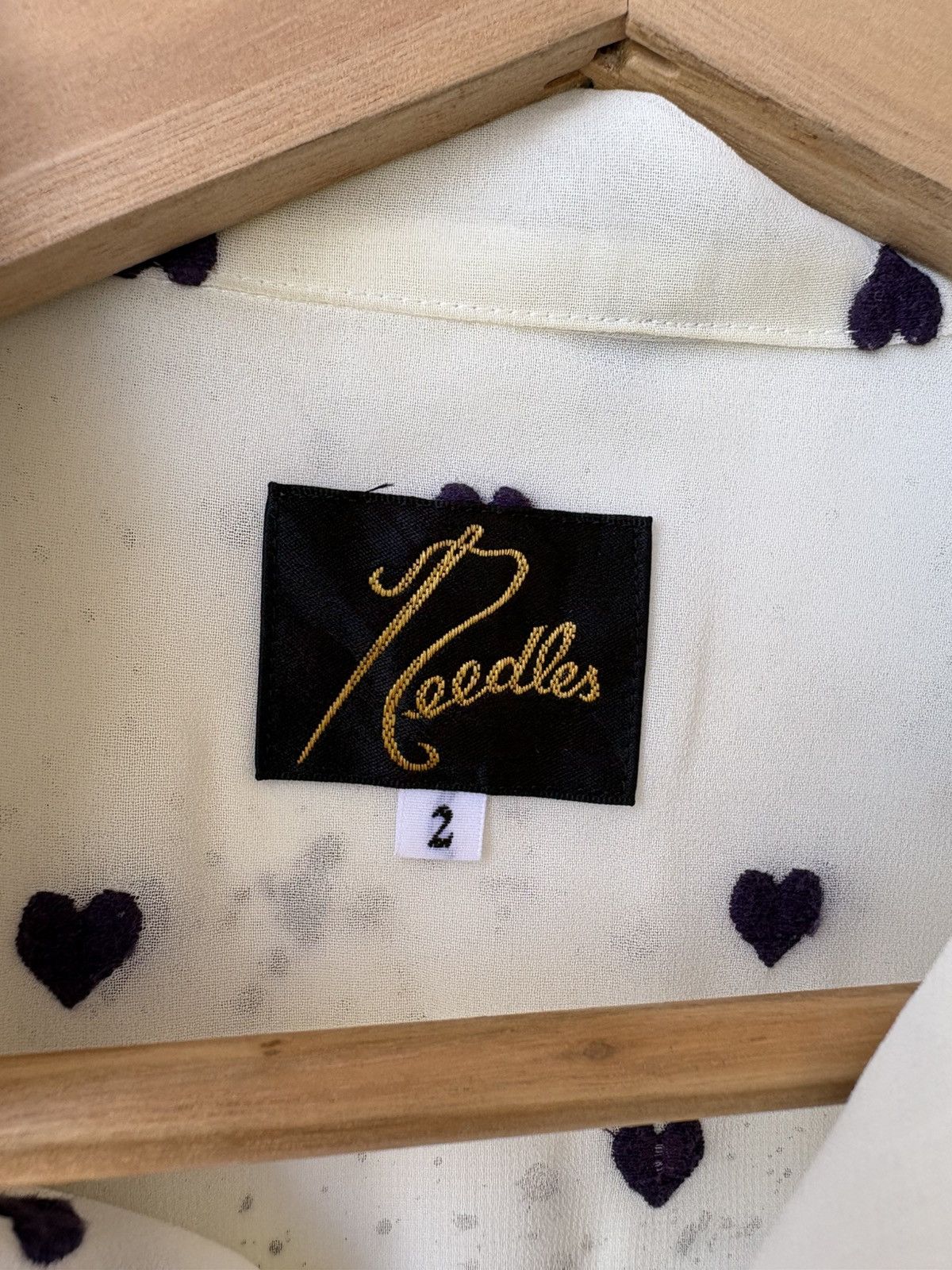 Needles Authentic Needles Heart-pattern Short Sleeve Shirt Nepenthes Size US M / EU 48-50 / 2 - 5 Thumbnail