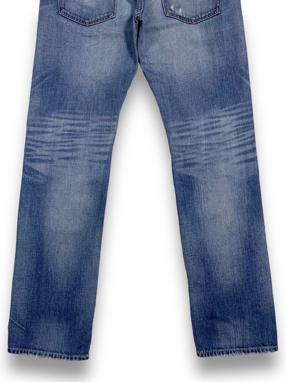 Japanese Brand Vintage Back Number Whiskers Straight Leg Distressed Jeans Size US 32 / EU 48 - 15 Thumbnail