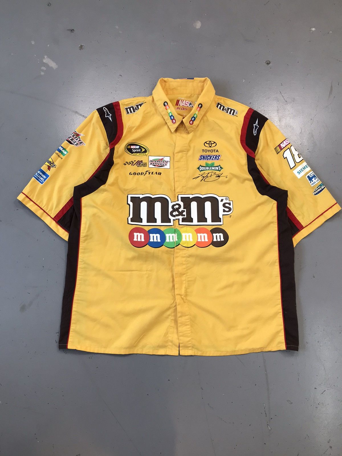 NASCAR × Vintage Crazy vintage nascar SpellOut printed half sleeves shirt Size US XL / EU 56 / 4 - 1 Thumbnail