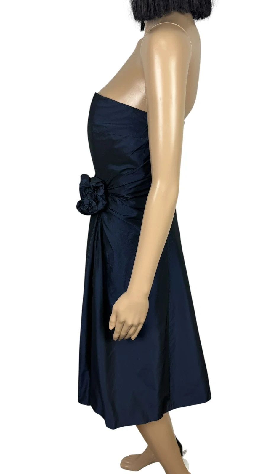 Max Mara Max Mara Pianoforte Silk Dress Strapless Draped Size L / US 10 / IT 46 - 7 Thumbnail