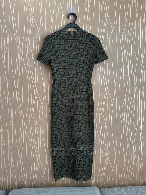 Fendi Fendi Dark Green Polyester Dress for Women . Size S / US 4 / IT 40 - 2 Thumbnail