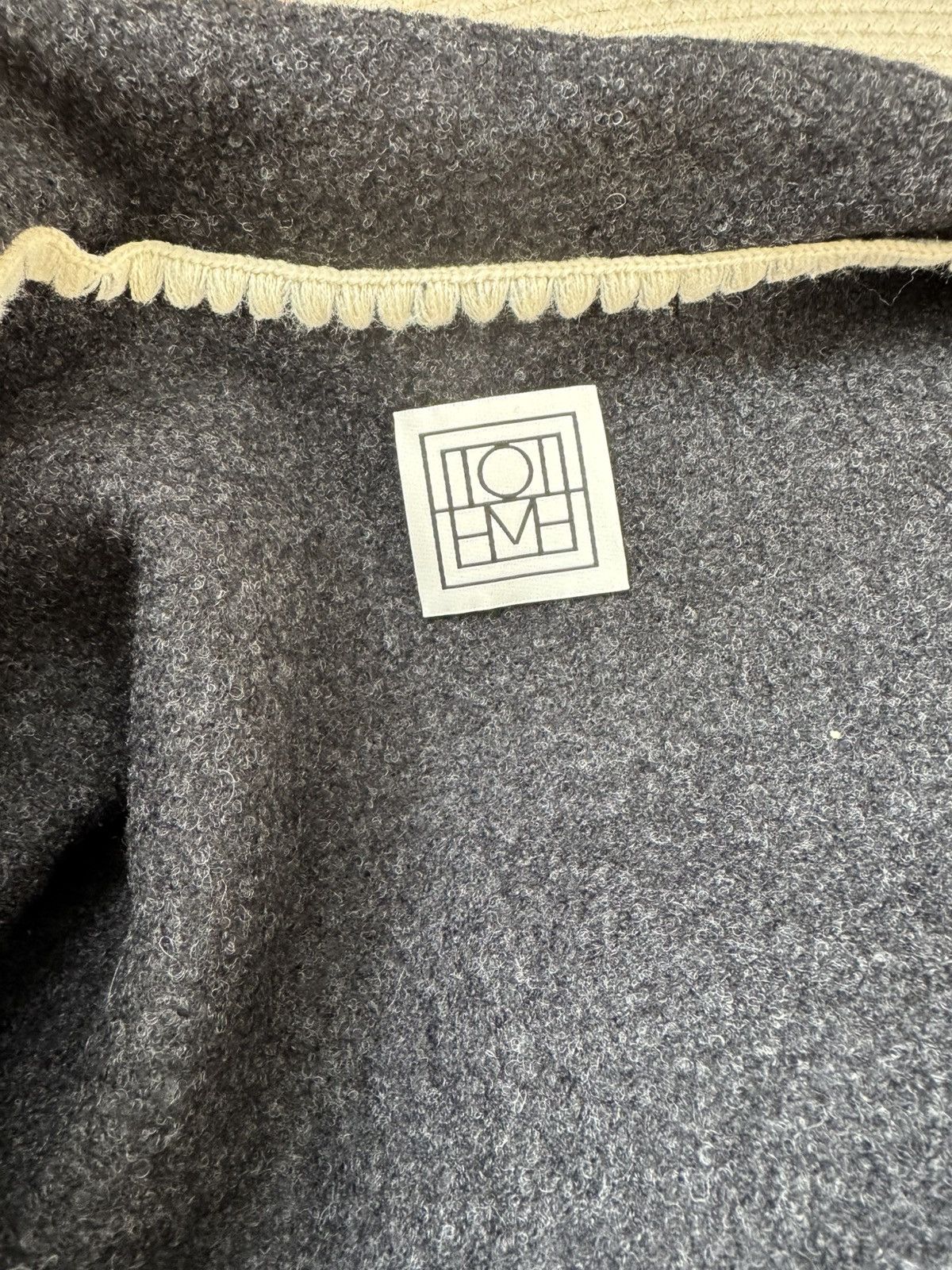 Toteme Toteme Embroidered scarf jacket dark grey mélange size 32 Size XXS / US 00 / IT 34 - 10 Thumbnail