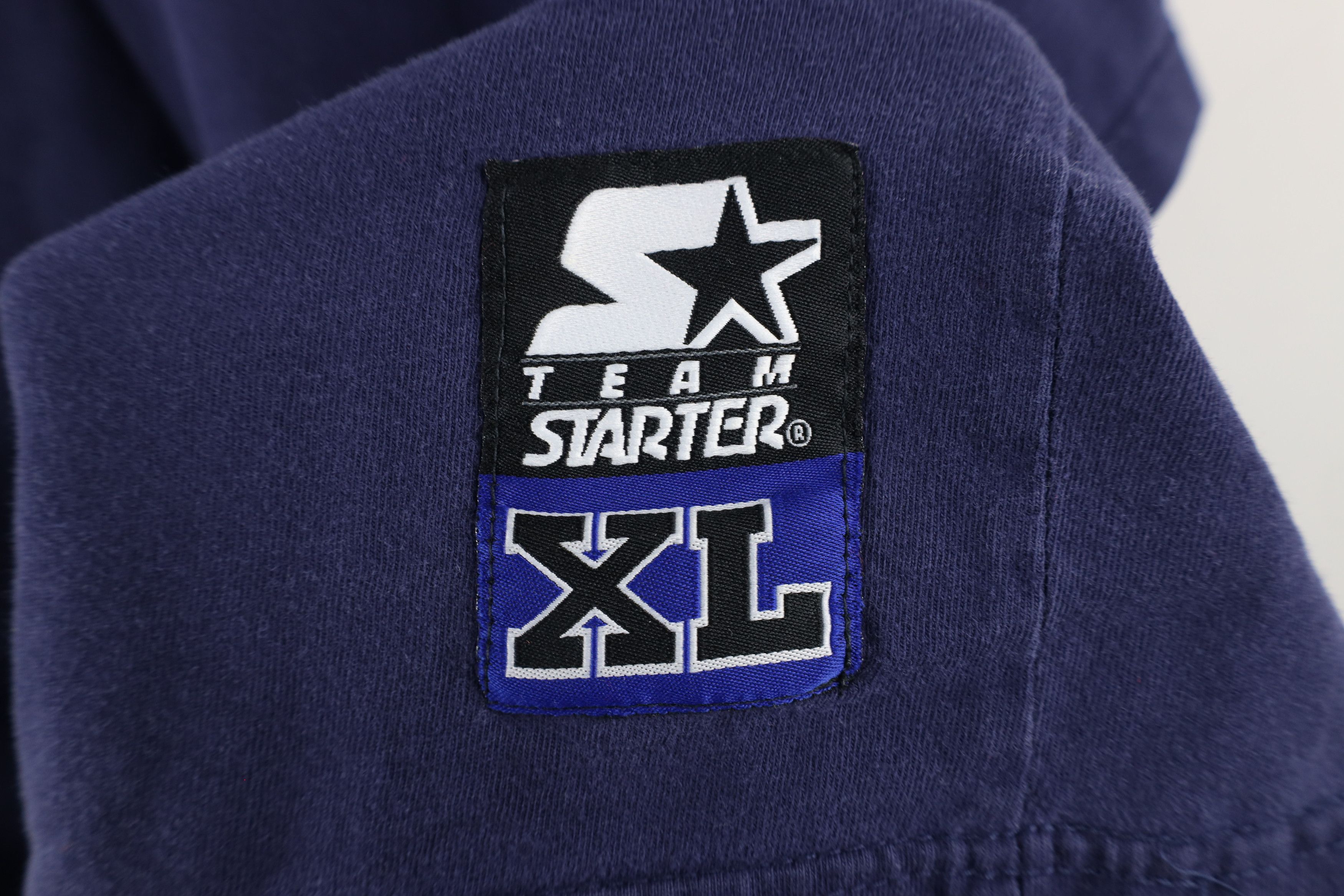 Starter × Vintage Vintage 90s Starter Out University of Michigan T-Shirt Blue Size US XL / EU 56 / 4 - 4 Thumbnail