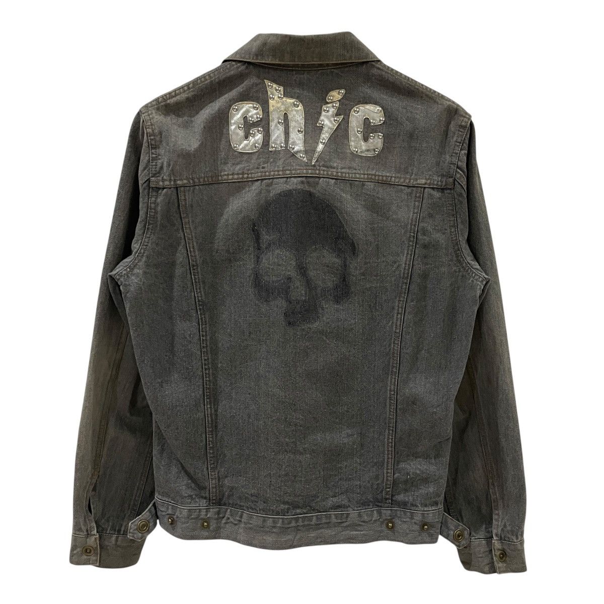 PPFM Vintage 90s PPFM Ch!c Sediotinaries Skulls Denim Jacket Size US M / EU 48-50 / 2 - 1 Thumbnail