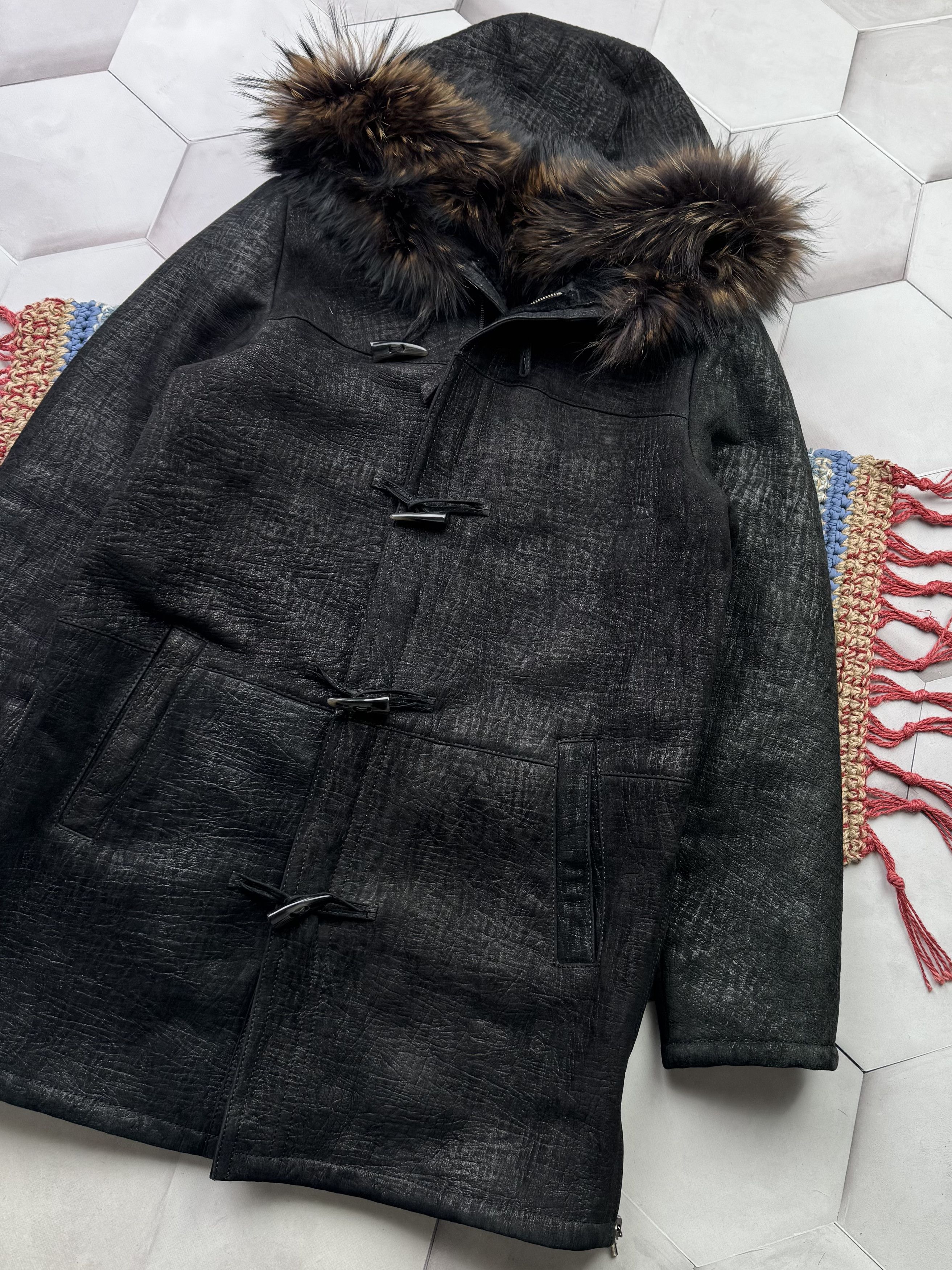 Japanese Brand Vintage Real Sheepskin Coat (E4) Size L / US 10 / IT 46 - 3 Thumbnail