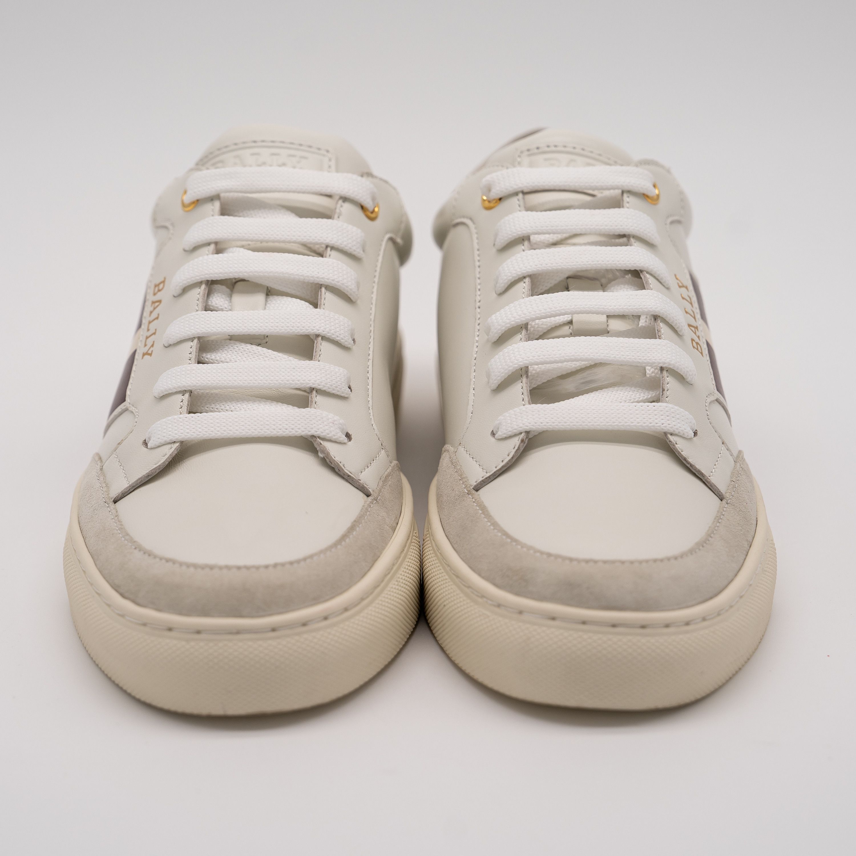 Bally 9.5 Bally Women's Hely White Low-Top Sneakers Red Leather Size US 9.5 / IT 39.5 - 2 Thumbnail
