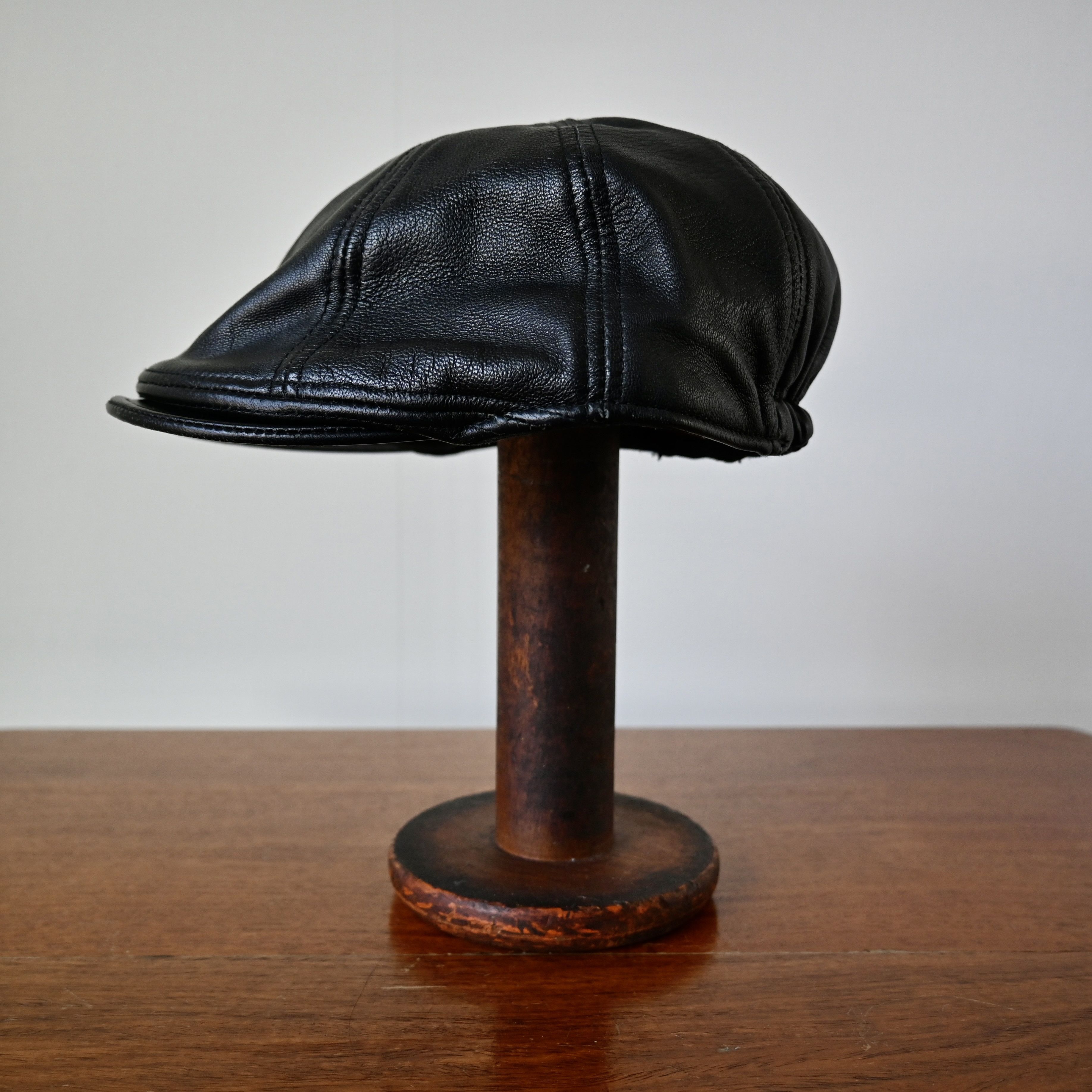Schott Schott Bros genune lambskin leather hanting hat, made in USA Size ONE SIZE - 2 Thumbnail