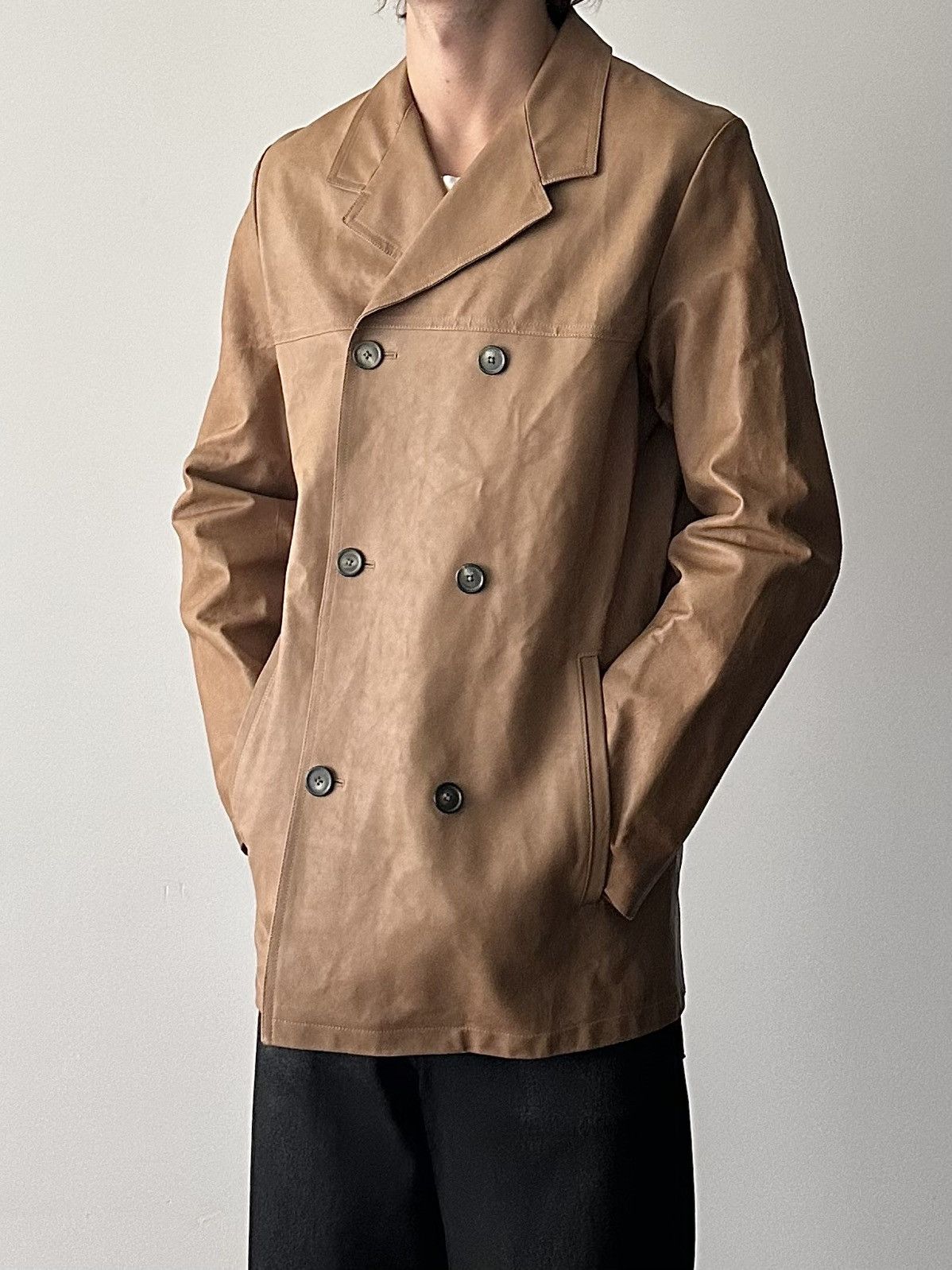 Jil Sander × Raf Simons Jil Sander Suede Sherpa Hunter Coat AW07
