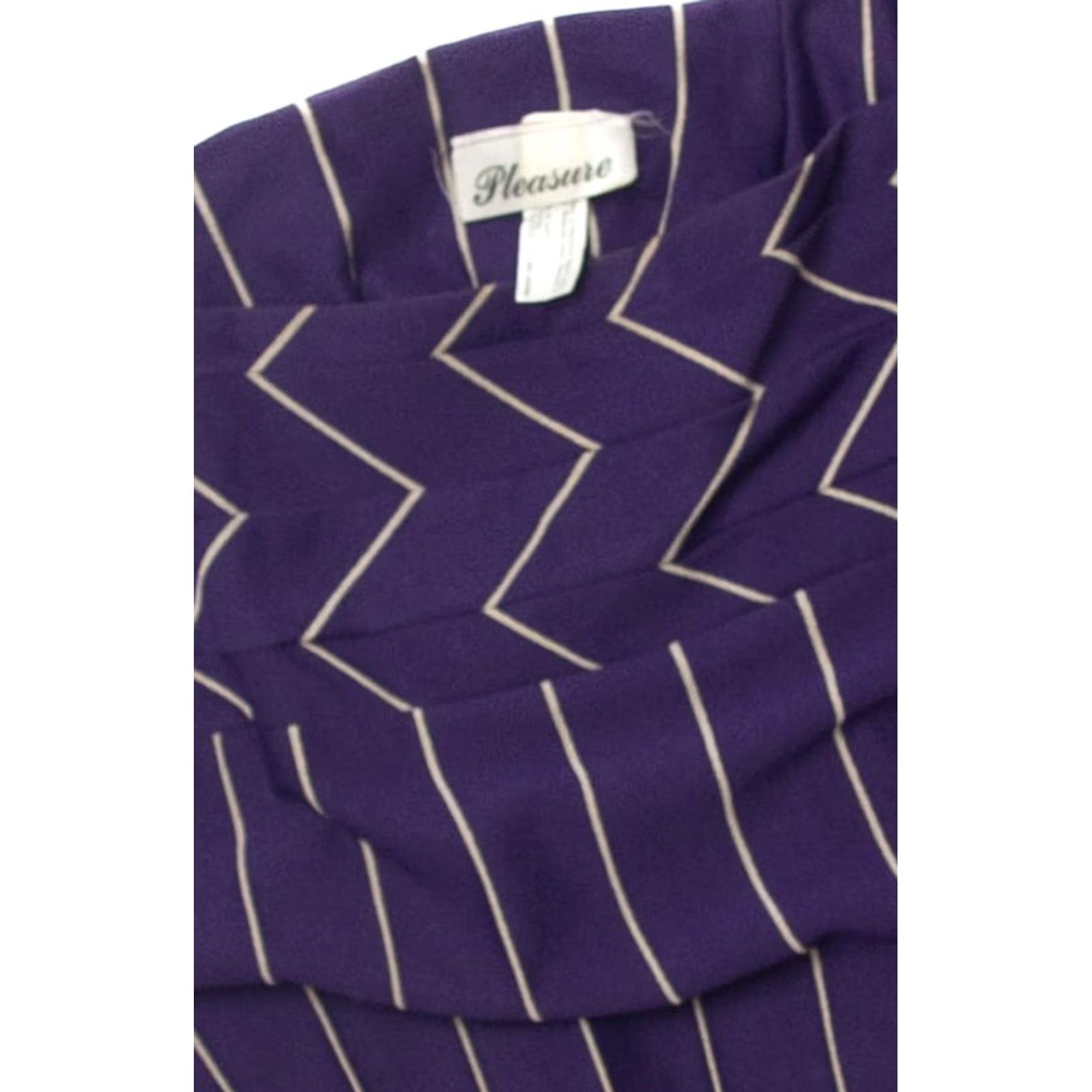 Pleasures VINTAGE Pleasure Purple Striped Dress Small Purple Dress Size S / US 4 / IT 40 - 2 Thumbnail