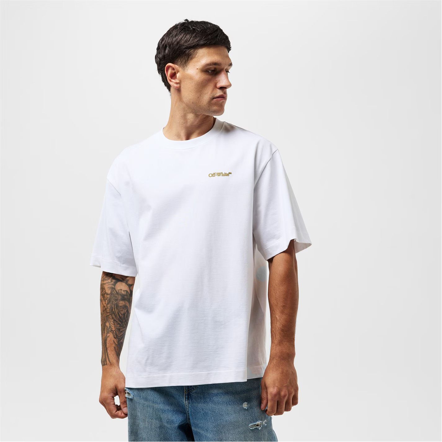 Off-White o1g2r1mq0226 Arrow Skate T-Shirt In White Size US XS / EU 42 / 0 - 3 Thumbnail