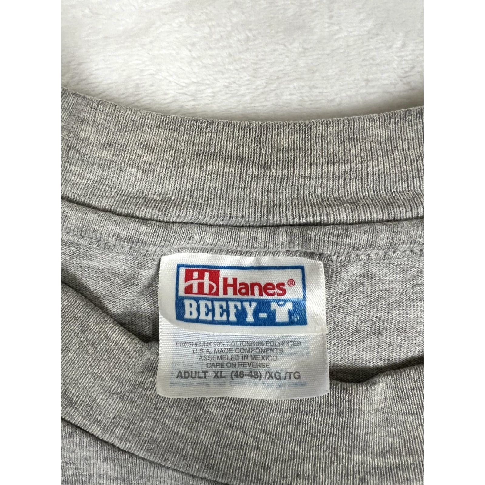 Hanes VINTAGE Hanes Beefy-T Choose The Right Faith T-Shirt Mens XL Gray Crew Neck Short Sleeve Graphic Print Religious 90s? Size US XL / EU 56 / 4 - 3 Thumbnail