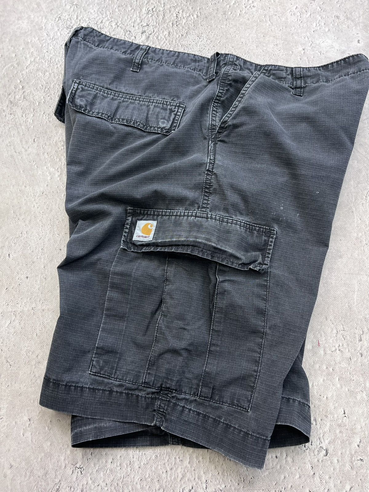 Carhartt × Vintage Carhartt Shorts Carpenter cargo faded Work Shorts Y2K Size US 38 / EU 54 - 1 Thumbnail