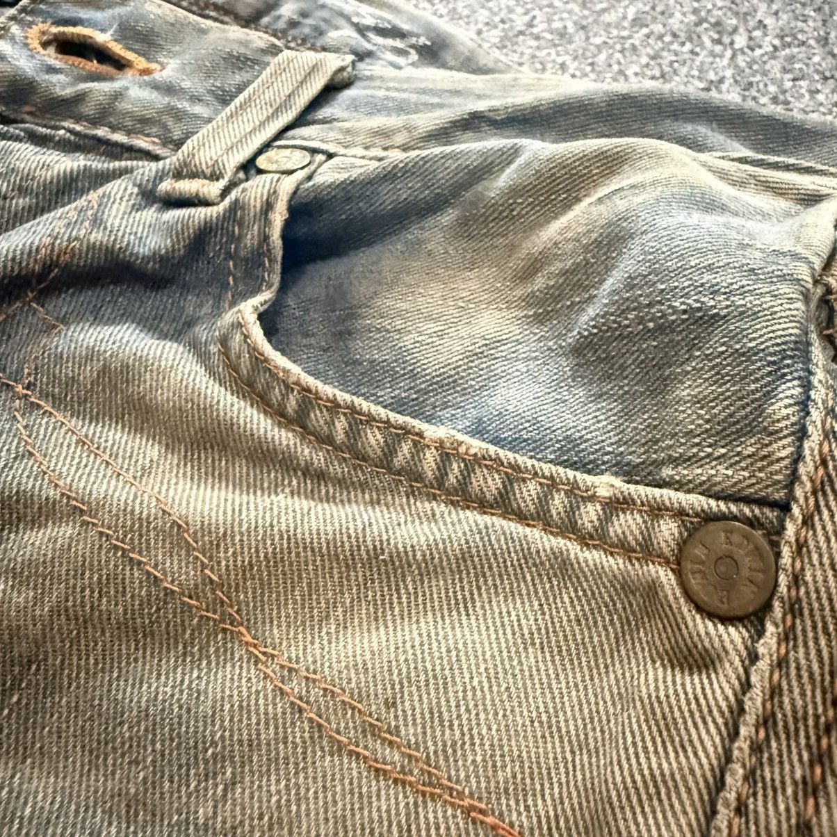 If Six Was Nine 🔥🇯🇵 Insane 🔥Vintage Flared Trashed Edwin Dirty Mud Wash Denim Size US 30 / EU 46 - 12 Thumbnail