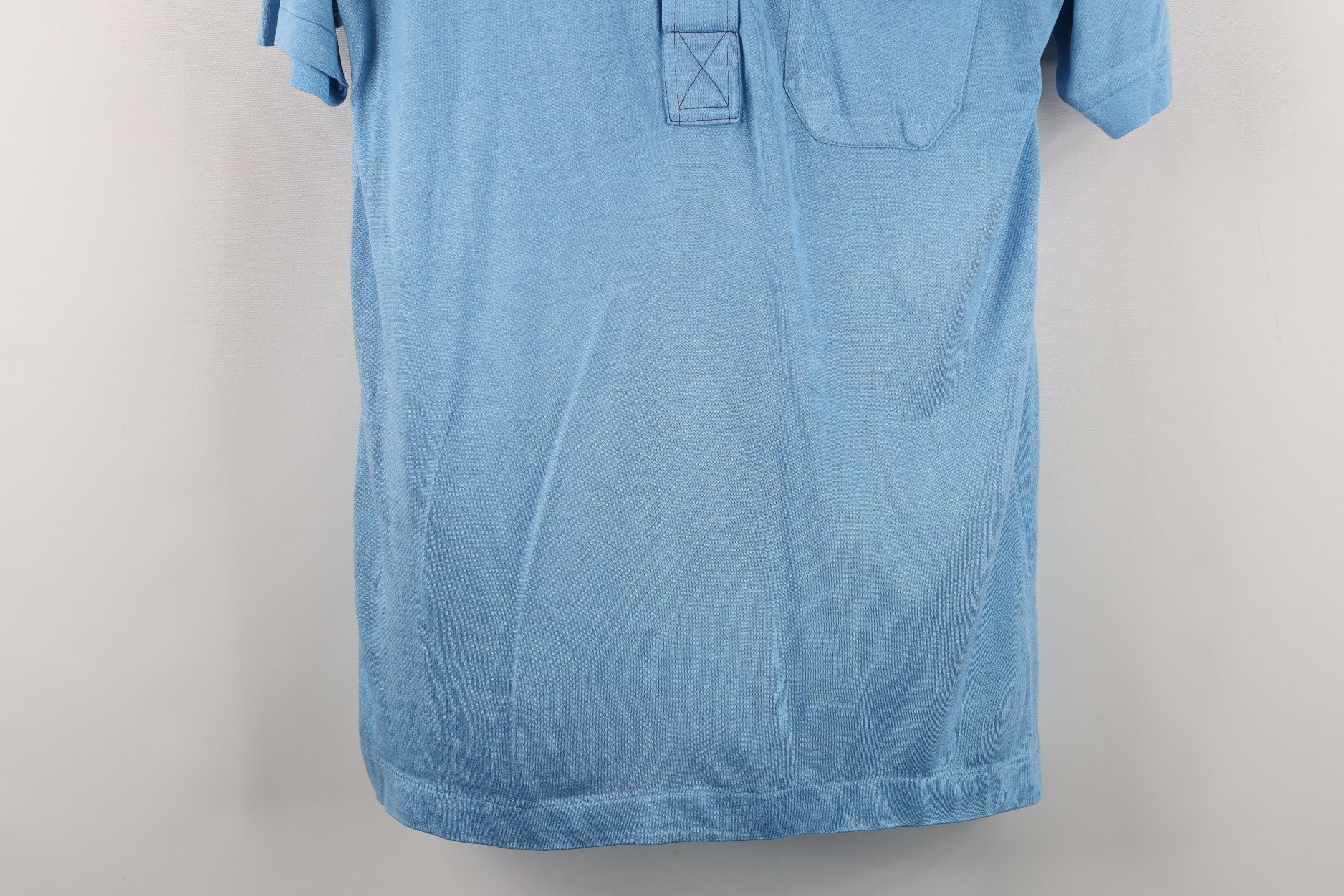 Vintage Vintage 60s 70s Streetwear Knit Collared Polo Shirt Blue USA Size US S / EU 44-46 / 1 - 3 Thumbnail