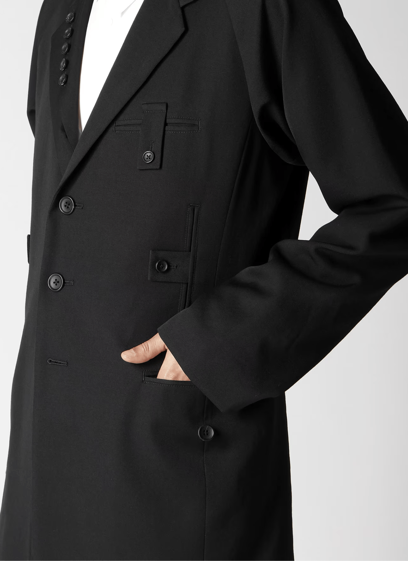 Yohji Yamamoto Yohji Yamamoto Pour Homme W/Gabardine LAPEL BUTTON 5PK JKT Size US L / EU 52-54 / 3 - 9 Thumbnail