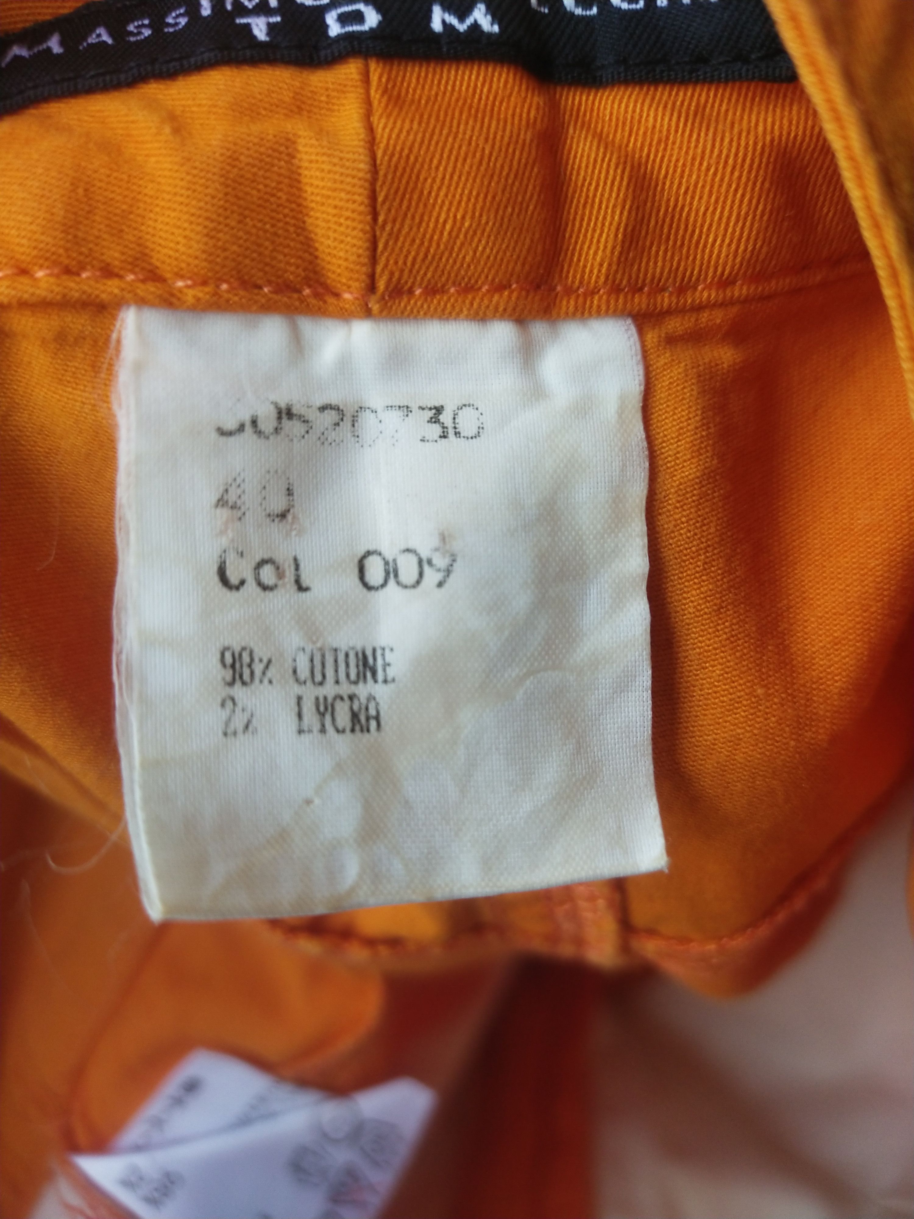 Vintage Massimo Rebecchi Orange Stretch Pants Woman Made in Italy Size 27" / US 4 / IT 40 - 5 Thumbnail