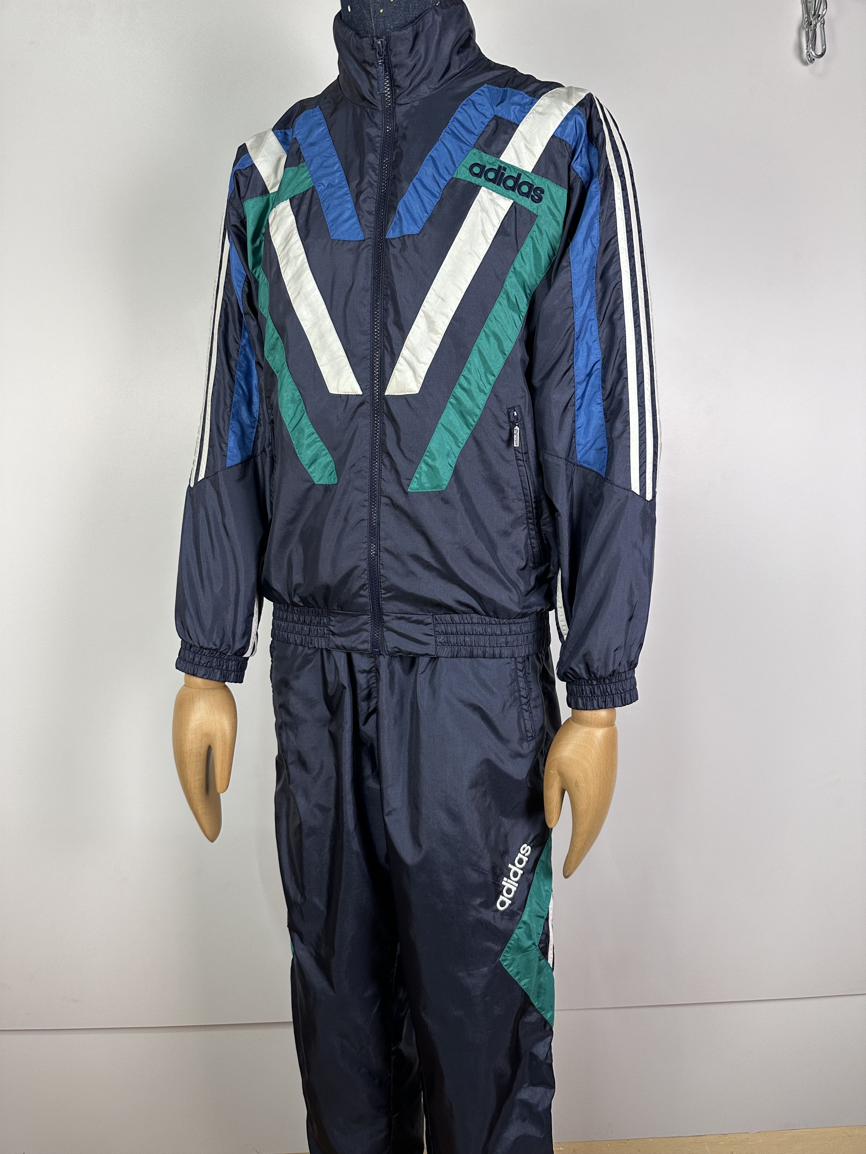 Vintage Adidas Nylon Track Suit Jacket Pants 90's Size S