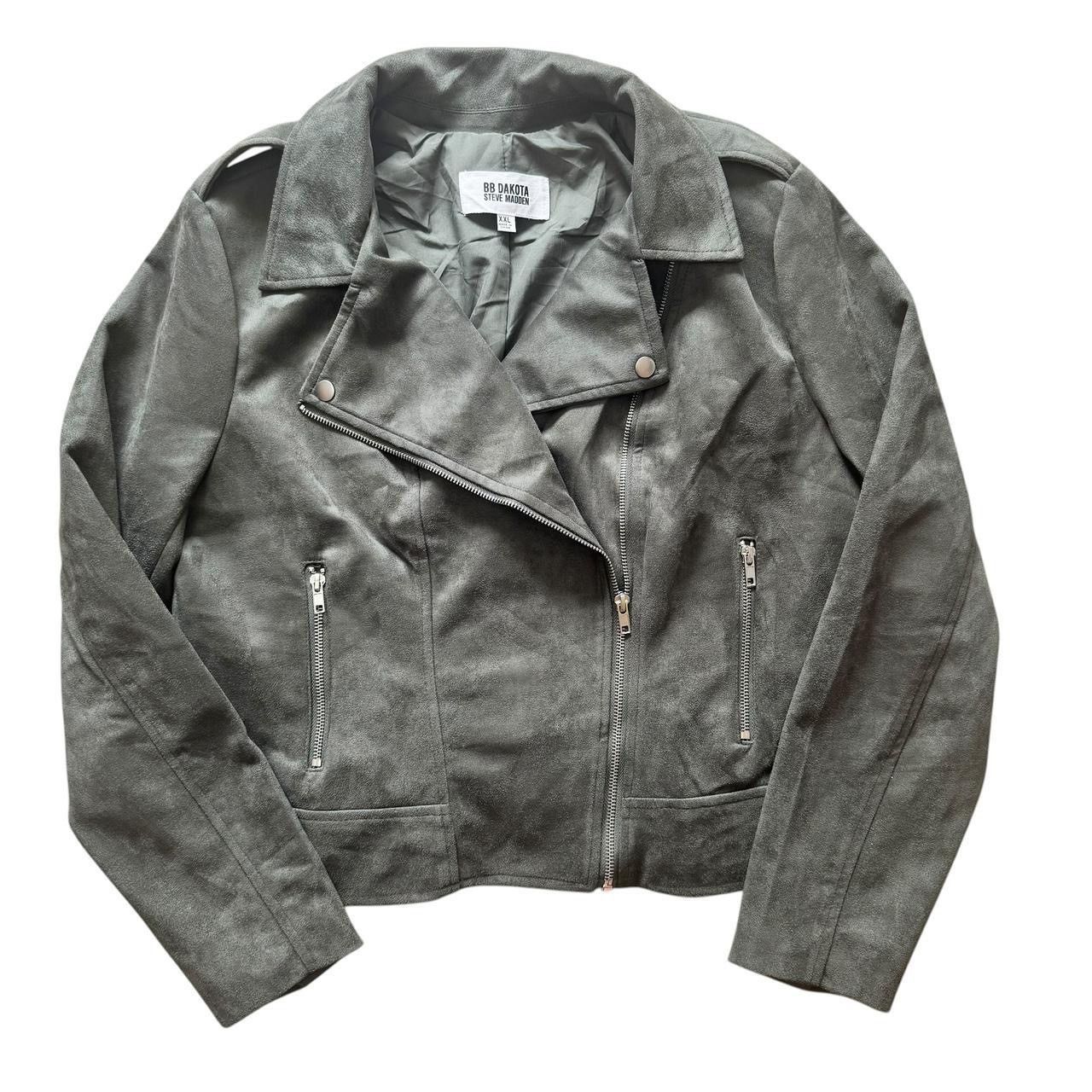 Steve Madden BB Dakota Steve Madden Moto Jacket Olive Green Faux Suede Size XL / US 12-14 / IT 48-50 - 1 Thumbnail