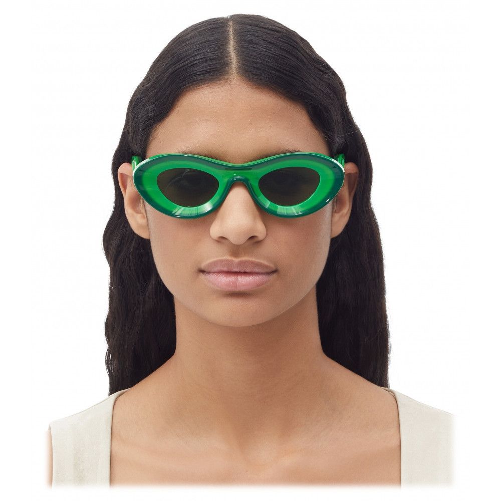 Bottega Veneta Green Hue BV1202S Acetate Cat Eye Sunglasses Size ONE SIZE - 2 Thumbnail