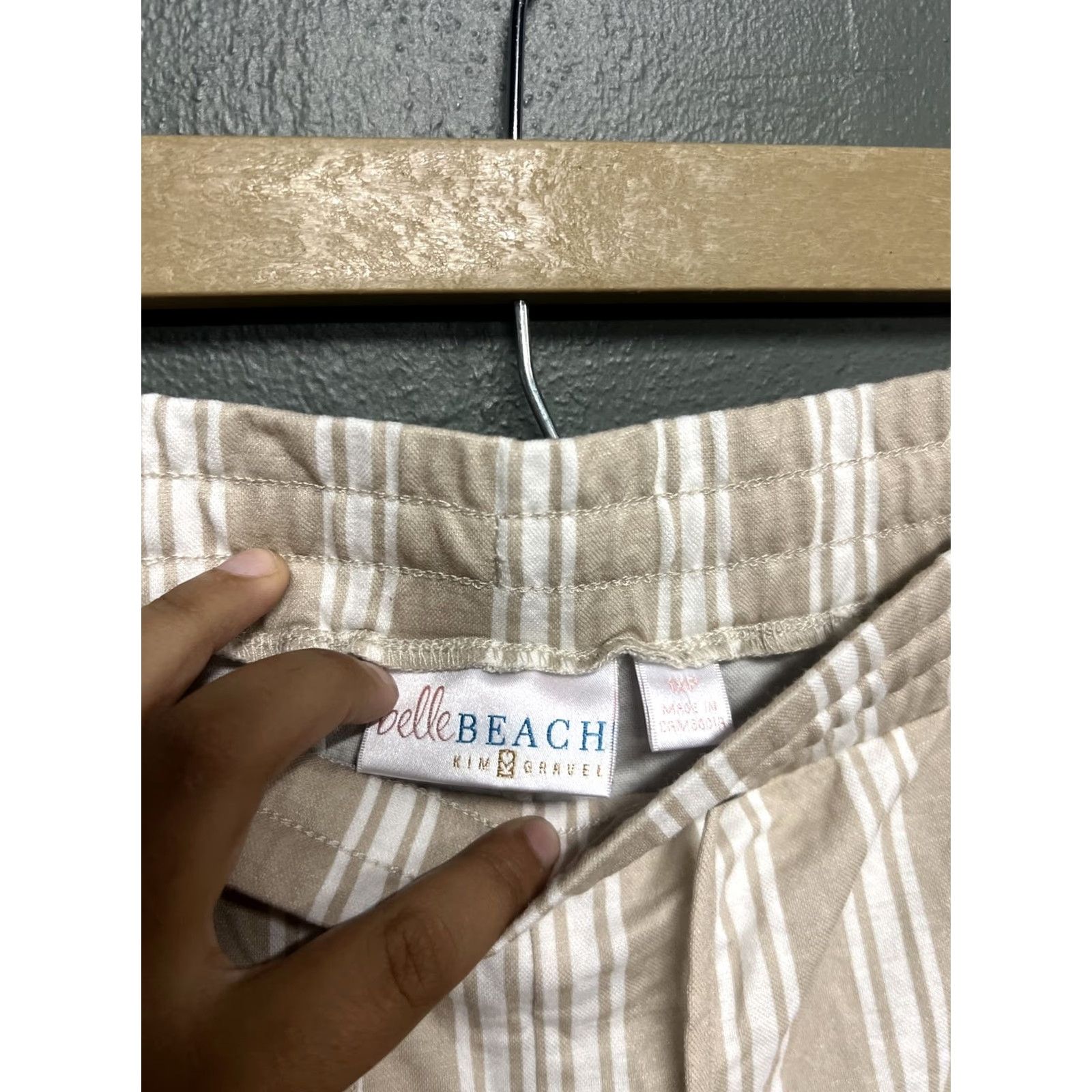 Vintage VINTAGE Belle by Kim Gravel Pants Womens Plus Size 1XP Beige Rayon Spandex Wide-Leg Ankle Beach 29 in Inseam Size 24" / US 00 / IT 34 - 2 Thumbnail
