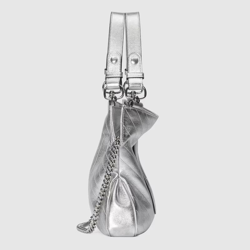 Gucci o1s1wg110225 Size: OS / Blondie Small Tote Bag in Silver Size ONE SIZE - 6 Thumbnail