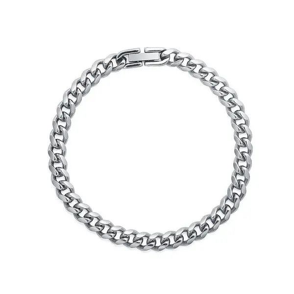 Jewelry Ichiko x Kumi Fashion Silver Titanium Steel Men's Bracelet Size ONE SIZE - 3 Thumbnail