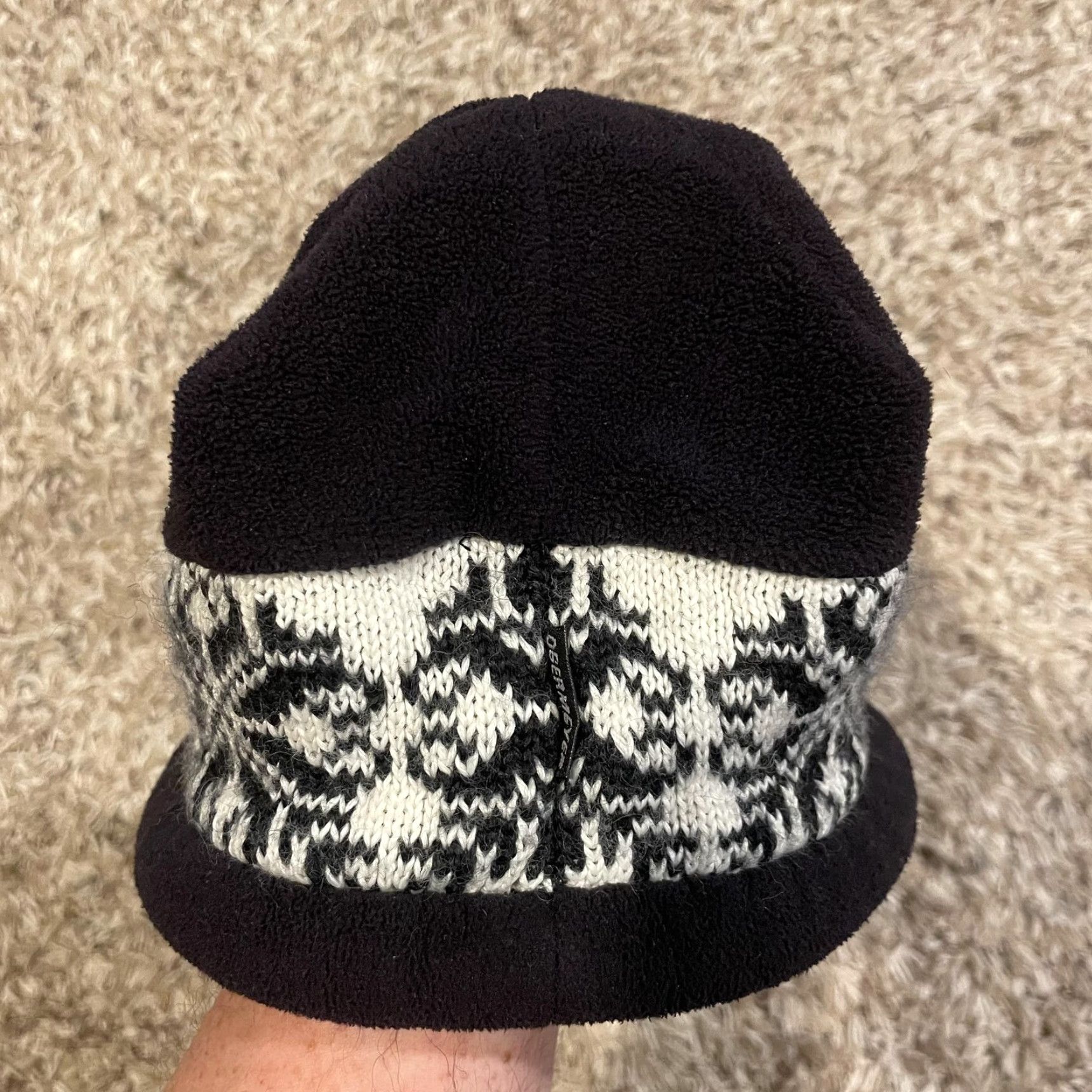 Obermeyer VINTAGE Obermeyer Trisha Beanie Hat Womens One Size Black Fair Isle Nordic Winter Fleece Insulated Lined Ski Casual - Mens? Size ONE SIZE - 3 Thumbnail