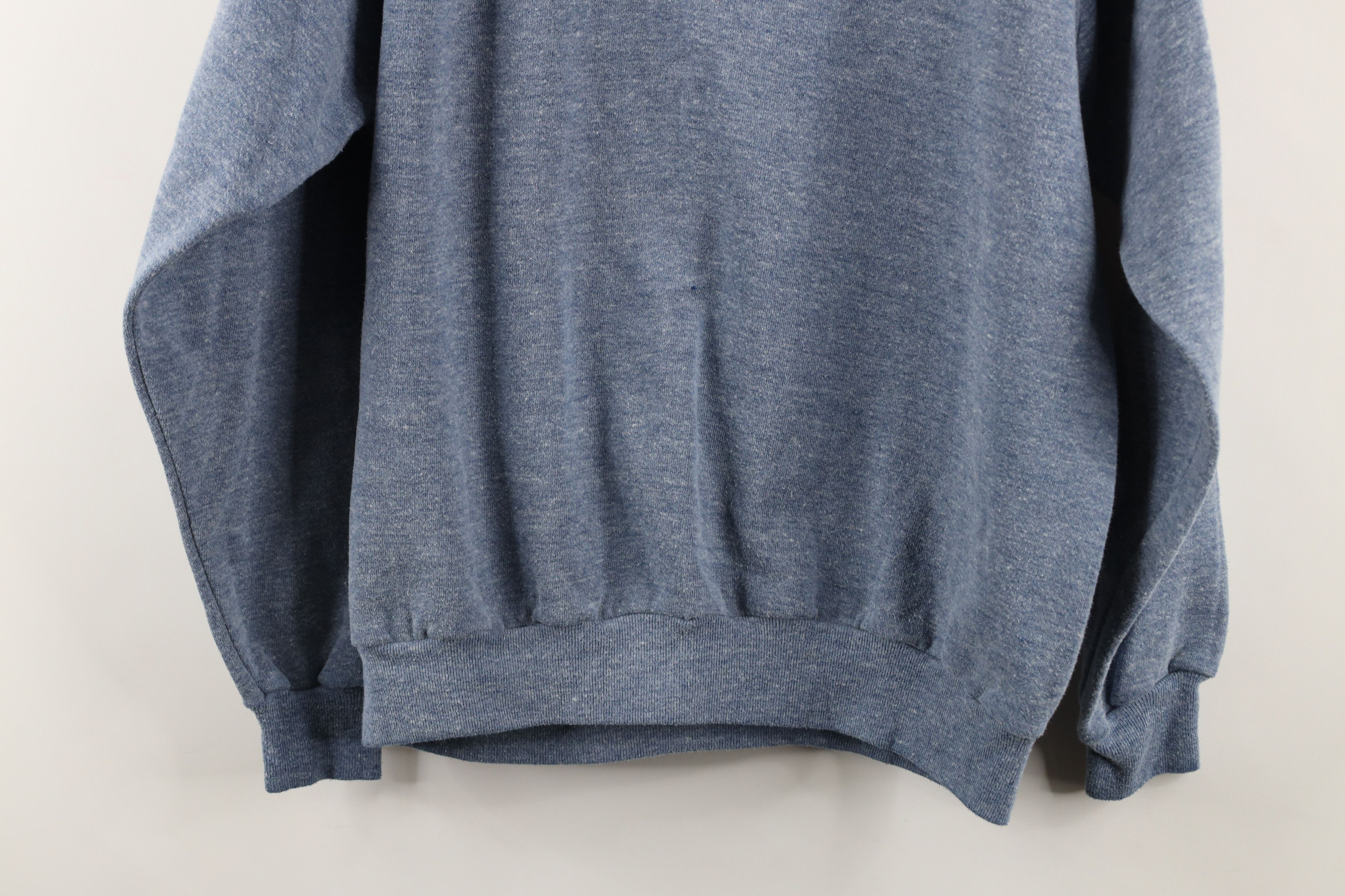 Vintage Vintage 60s 70s Streetwear Turtleneck Sweatshirt Blue USA Size US XL / EU 56 / 4 - 10 Thumbnail