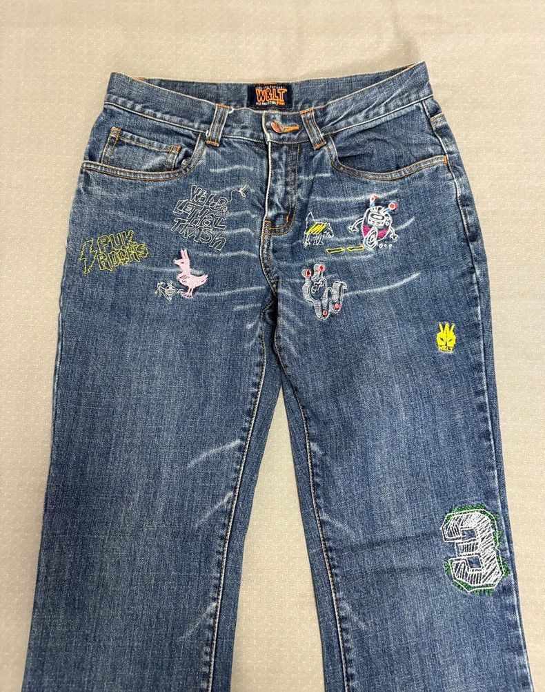 Walter Van Beirendonck Vintage Walter Van Beirendonck Embroidered Jeans-2506 Size 26" / US 2 / IT 38 - 2 Thumbnail
