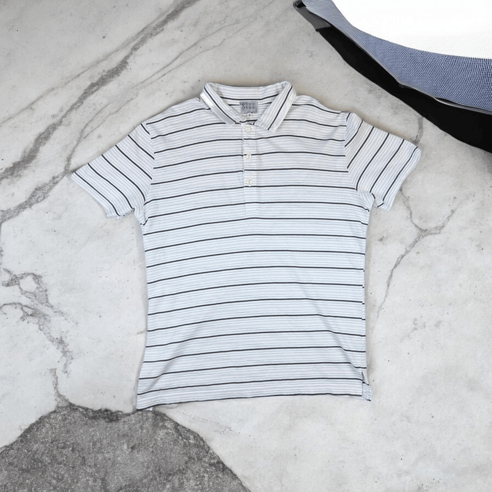 Takeo Kikuchi Rare!! TAKEO KIKUCHI Striped Polo Shirt Size US M / EU 48-50 / 2 - 1 Thumbnail