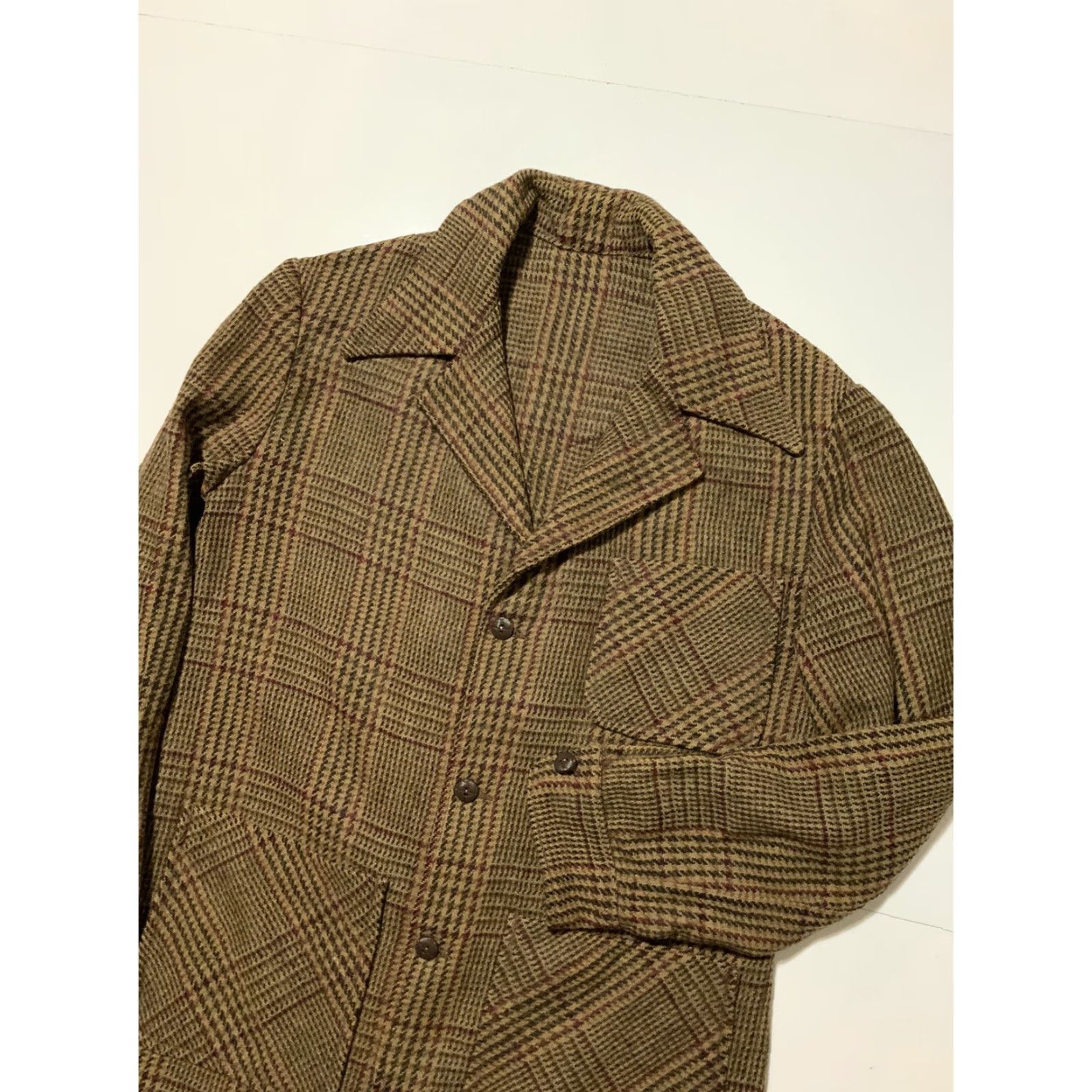 Vintage VINTAGE Mt. Jefferson Woolens Oregon Houndstooth Wool Sportscoat Jacket Sz. 40 Size US XXS / EU 40 - 5 Thumbnail
