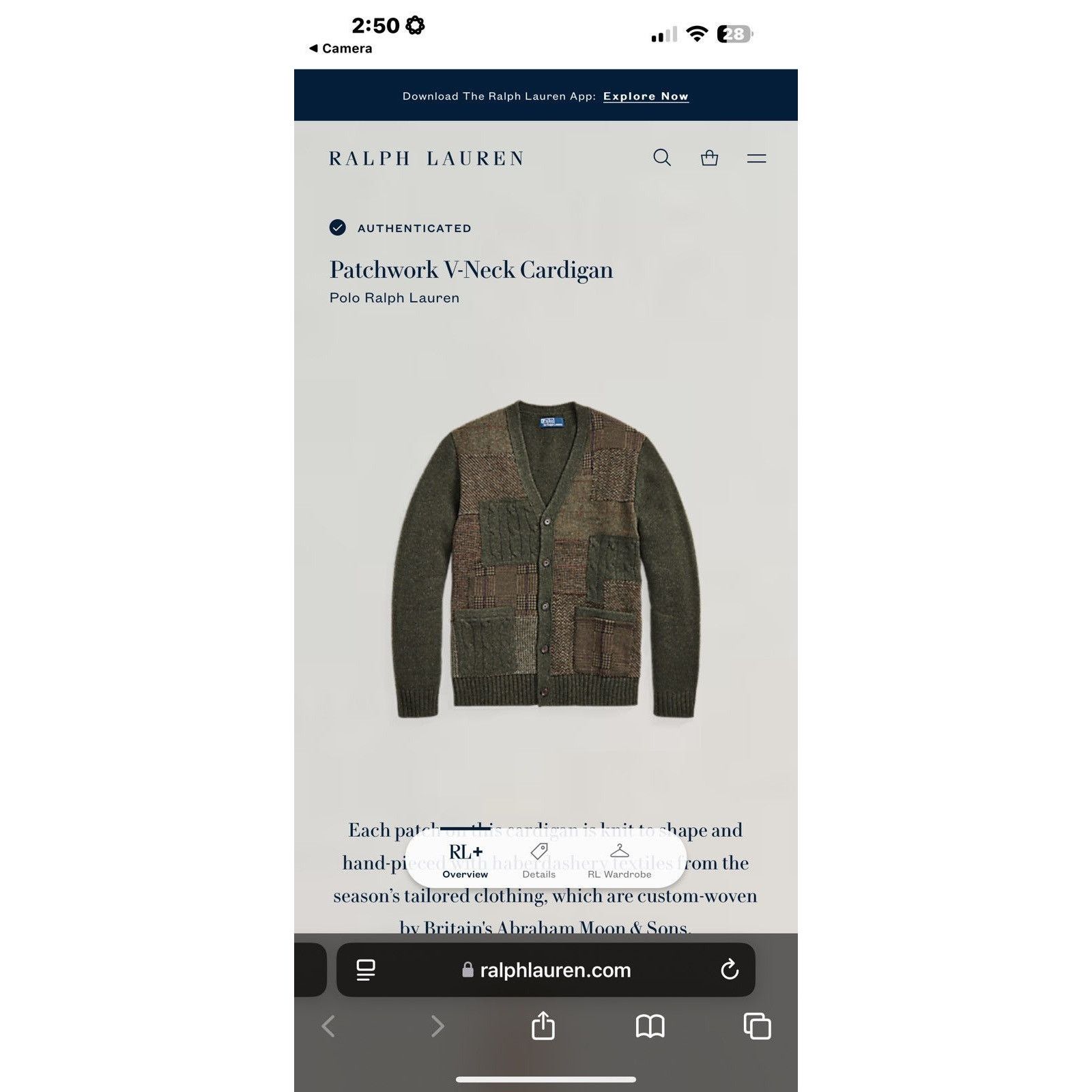 Polo Ralph Lauren Polo Ralph Lauren Patchwork V-Neck Cardigan Size Small Size US S / EU 44-46 / 1 - 4 Thumbnail