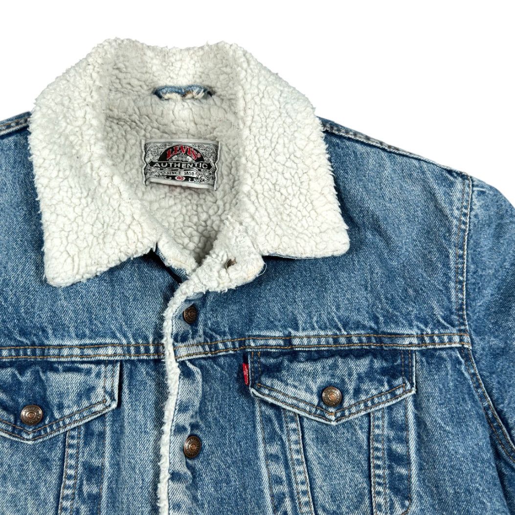 Levi's VINTAGE Levi's Jacket Denim Trucker USA Made Medium Blue Levi's Trucker 80s Mens Jacket Size US M / EU 48-50 / 2 - 3 Thumbnail