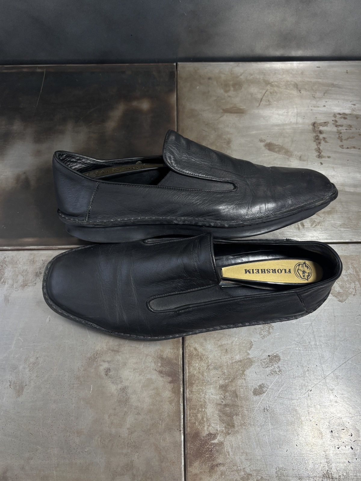 Bruno Bordese 2000s Clone by Bruno Bordese Leather Loafers Designer Square Size US 12 / EU 45 - 22 Thumbnail