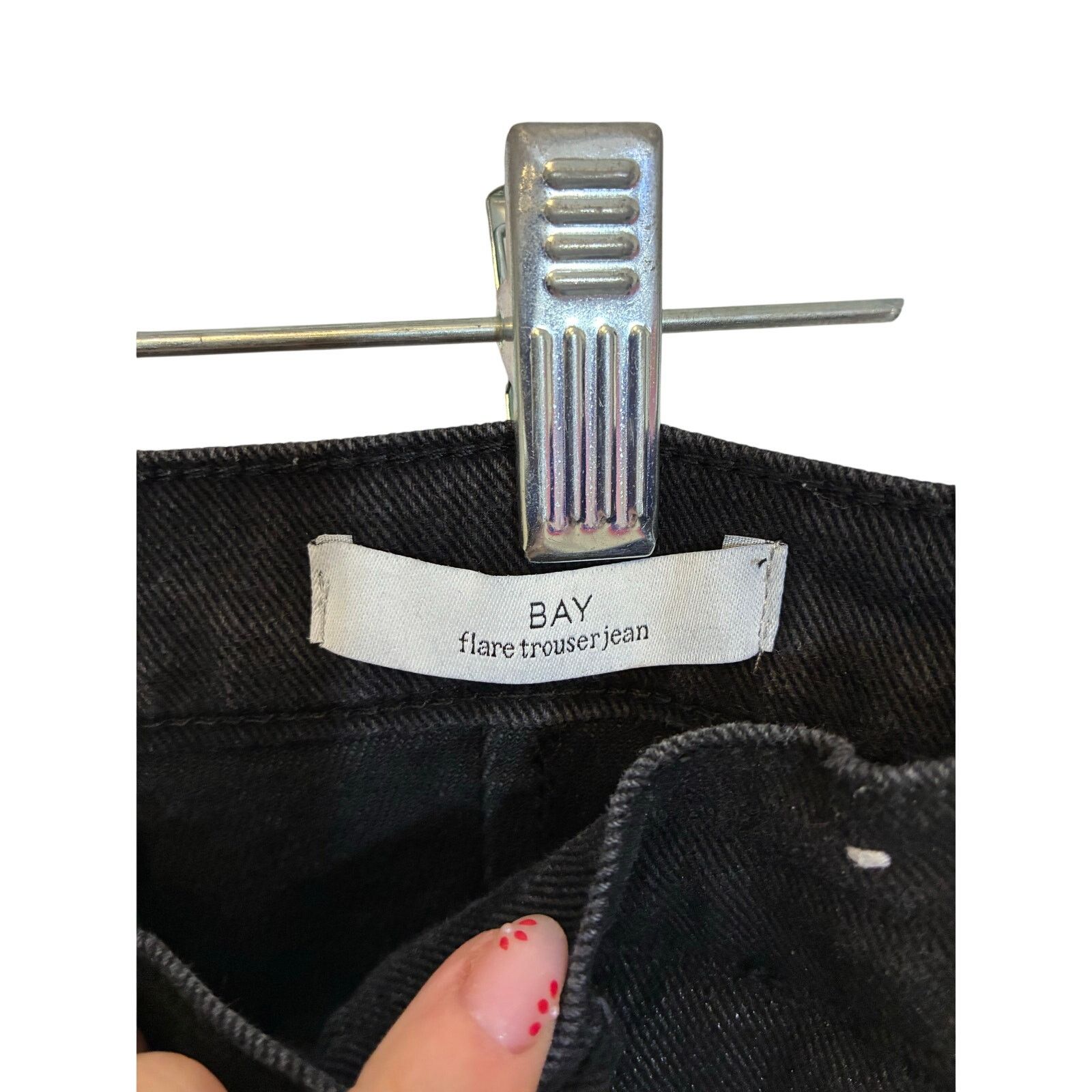 Sam Edelman Sam Edelman Bay Flare Black Jean Trouser Minimalist 30 Size 30" / US 8 / IT 44 - 4 Thumbnail