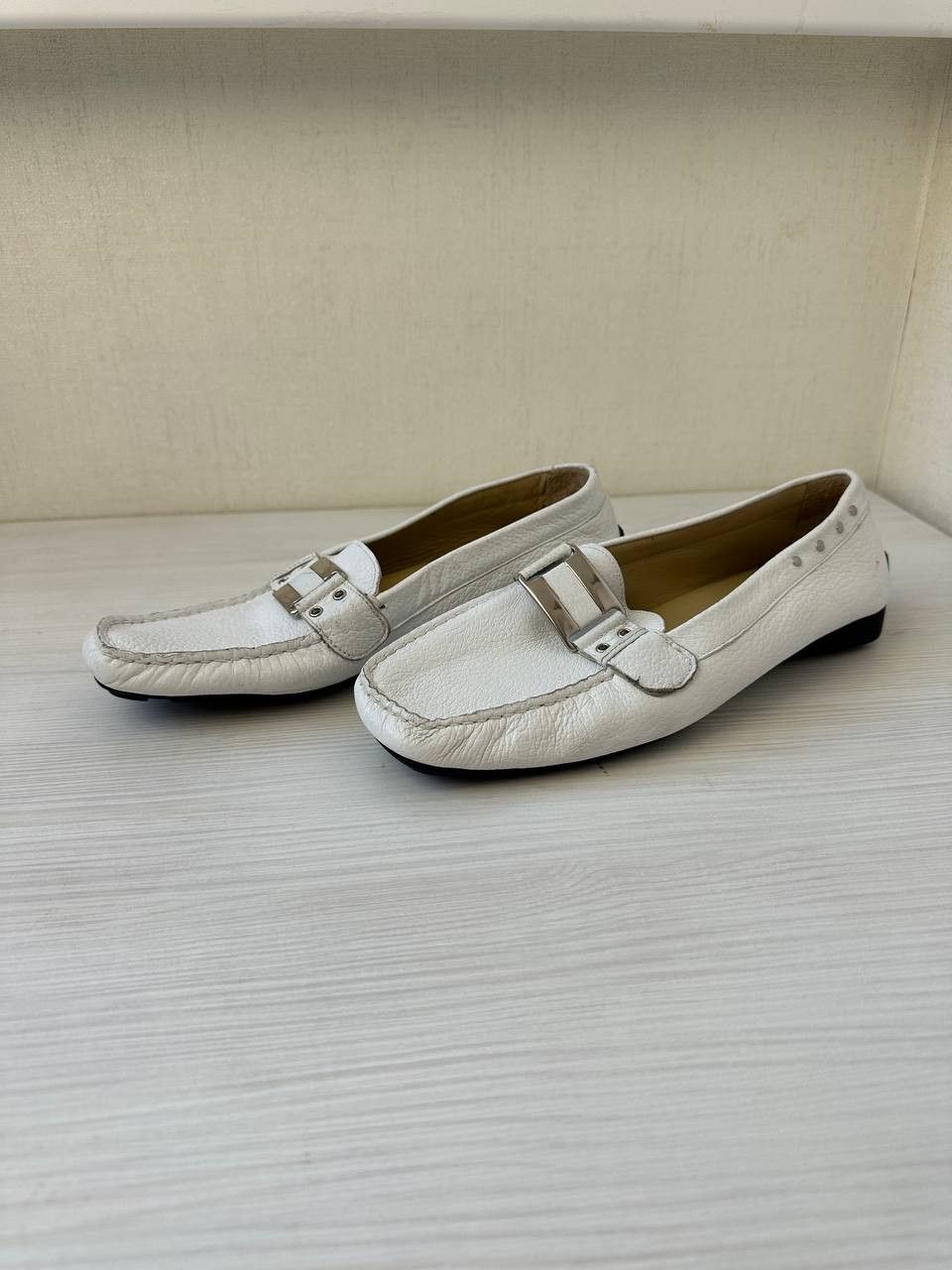 Russell & Bromley × Stuart Weitzman × Vintage Stuart Weitzman for Russell & Bromley Leather Loafers Buckle Size US 9.5 / IT 39.5 - 6 Thumbnail